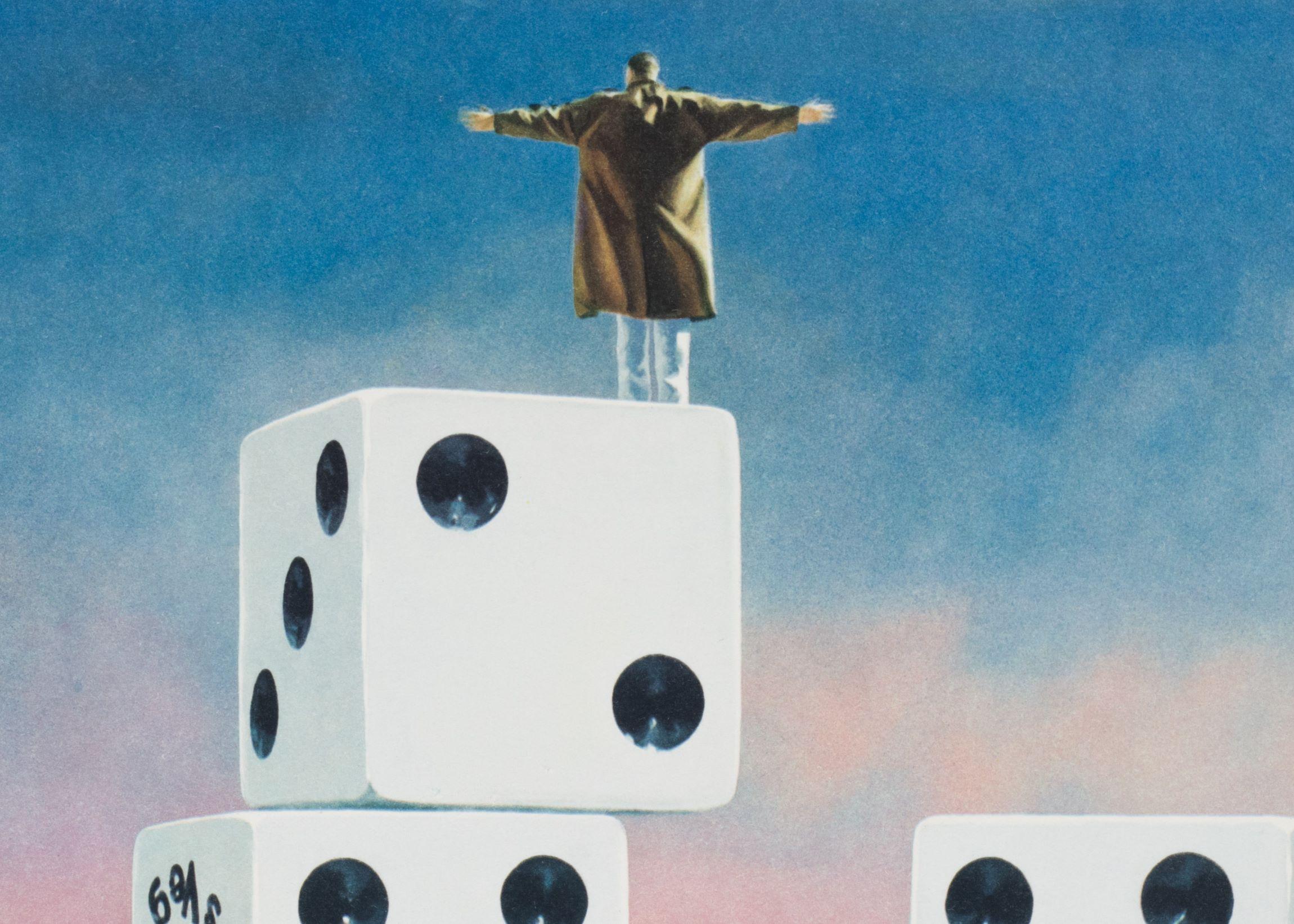 On Top of His Game (Vegas) is a lithograph on paper, 9 x 9 inches image size, and initialed 'BD' lower right. From the edition of 395, numbered 233/275 (there were also 100 Roman and 20 AP). Framed in a contemporary, silver-tone frame.

Robert