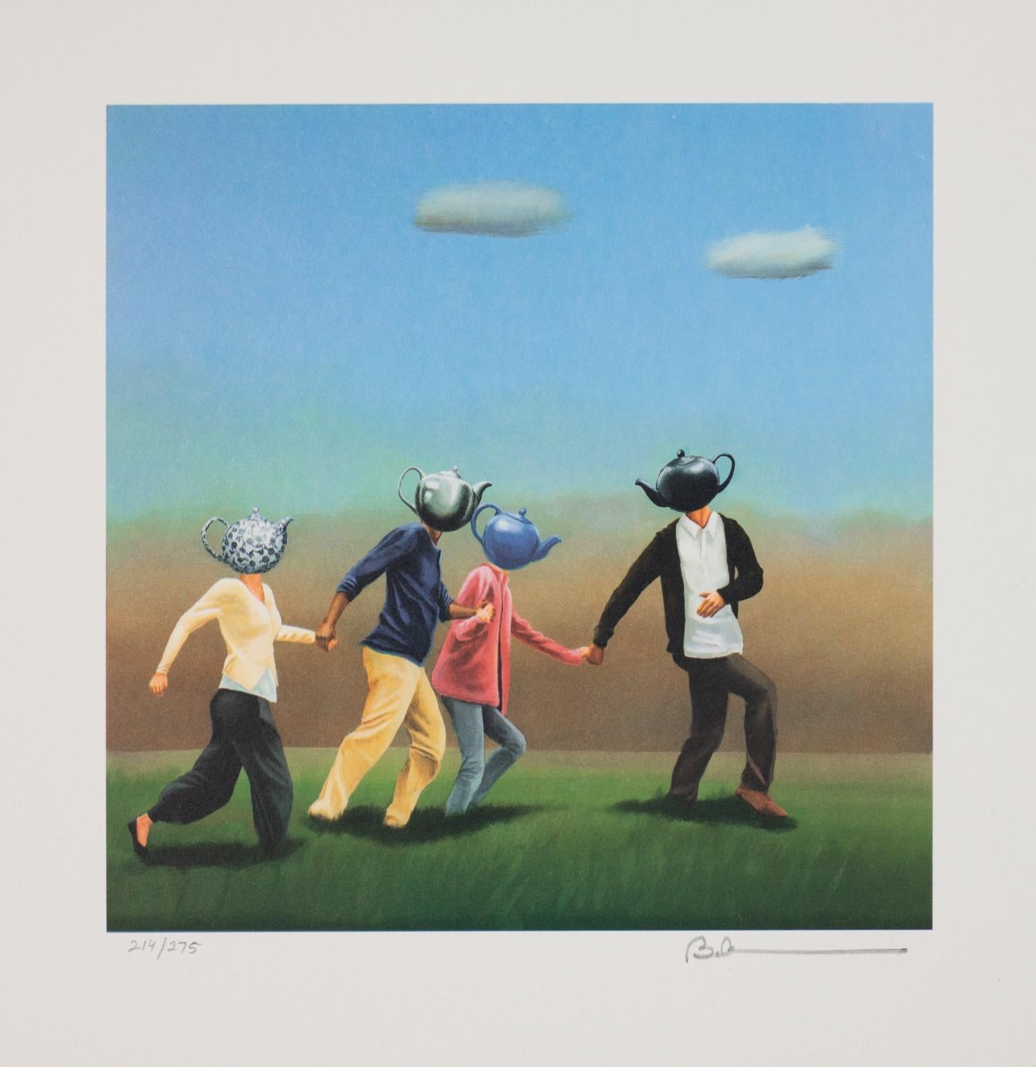 Robert Deyber  Figurative Print - Pot Heads (Humans)