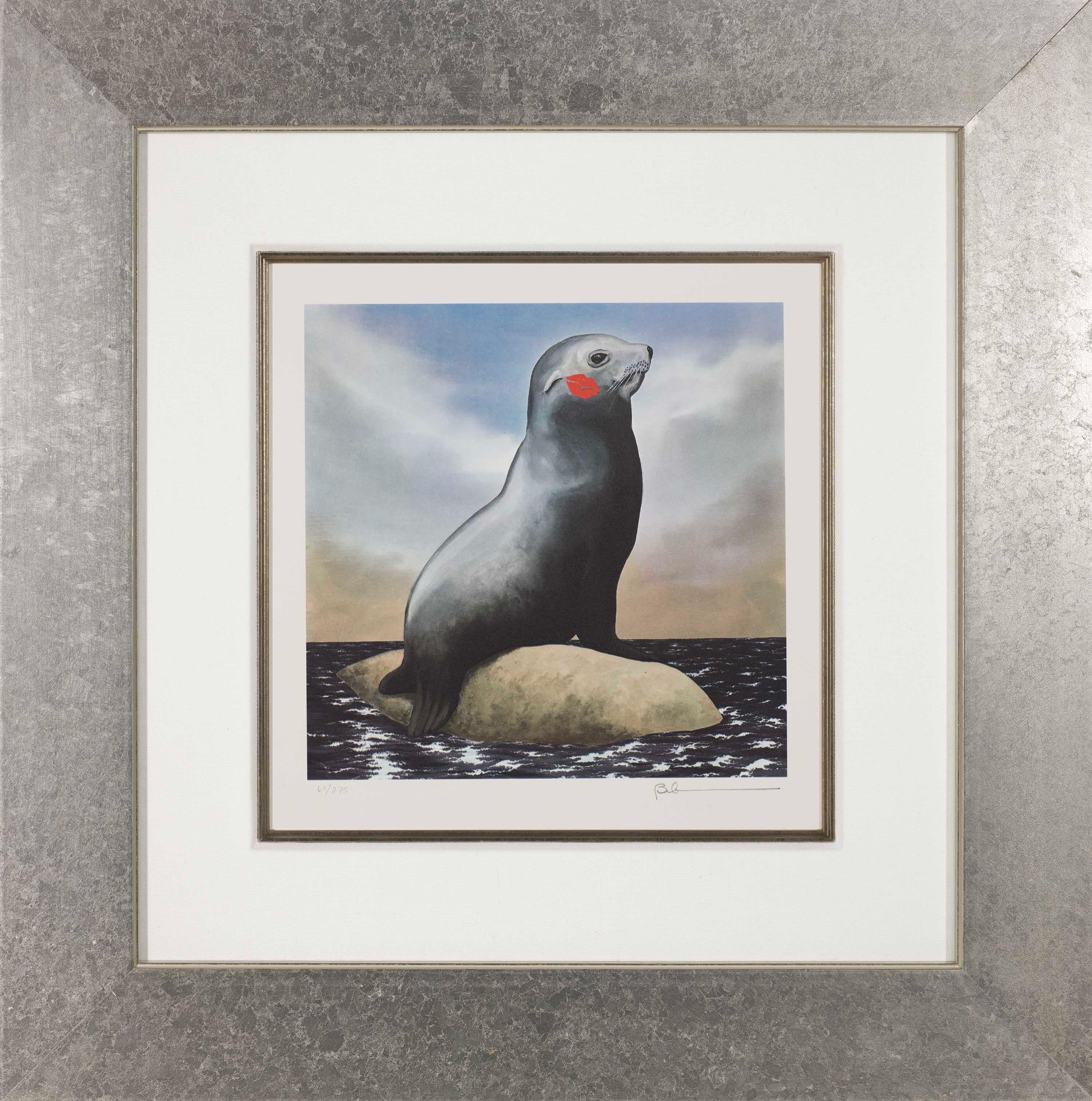 Seal With a Kiss - Print by Robert Deyber 