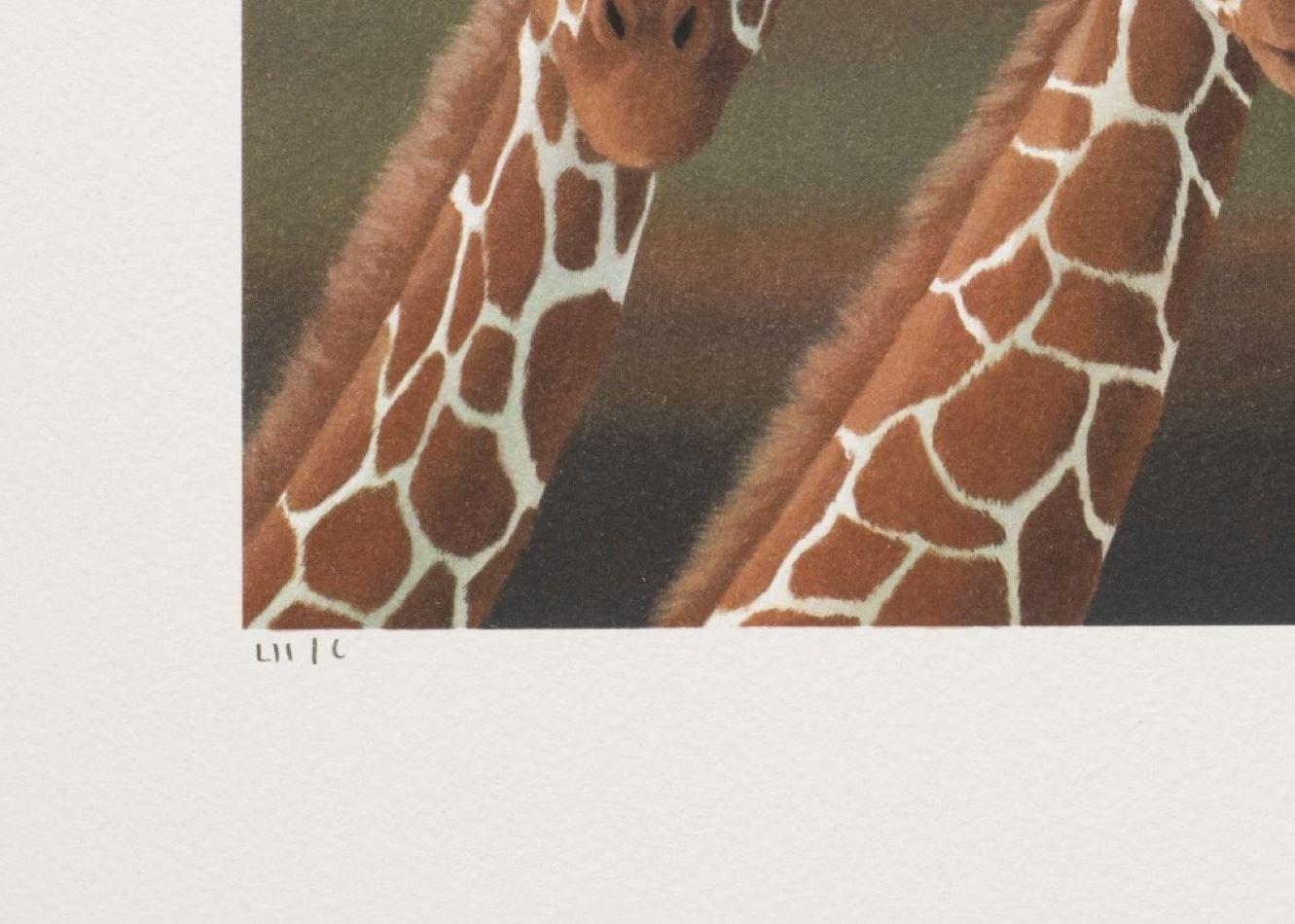 Non vedere il male, non sentire il male, non parlare del male (Giraffe) - Print Contemporaneo di Robert Deyber