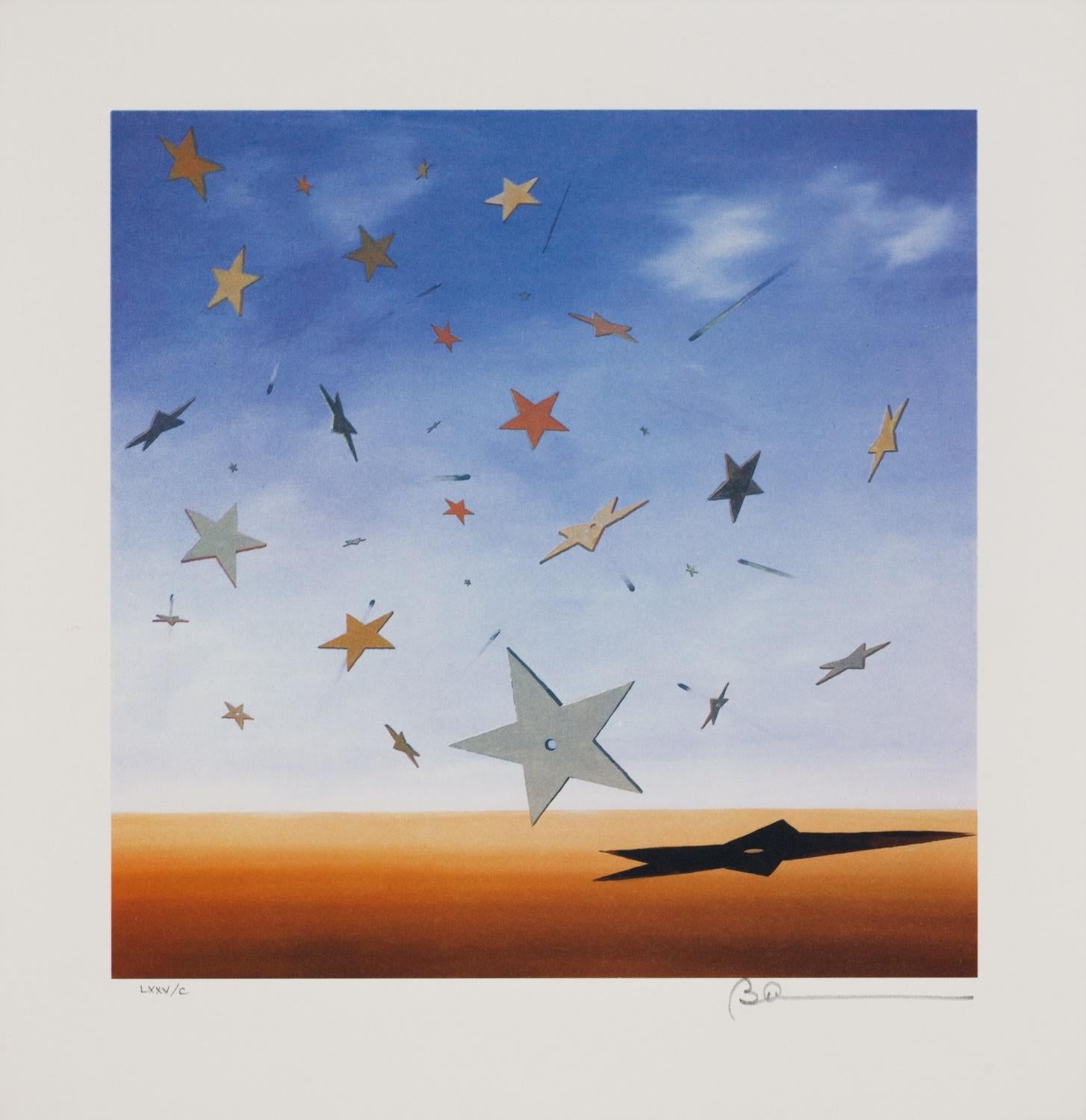 Robert Deyber  Figurative Print - Shooting Stars
