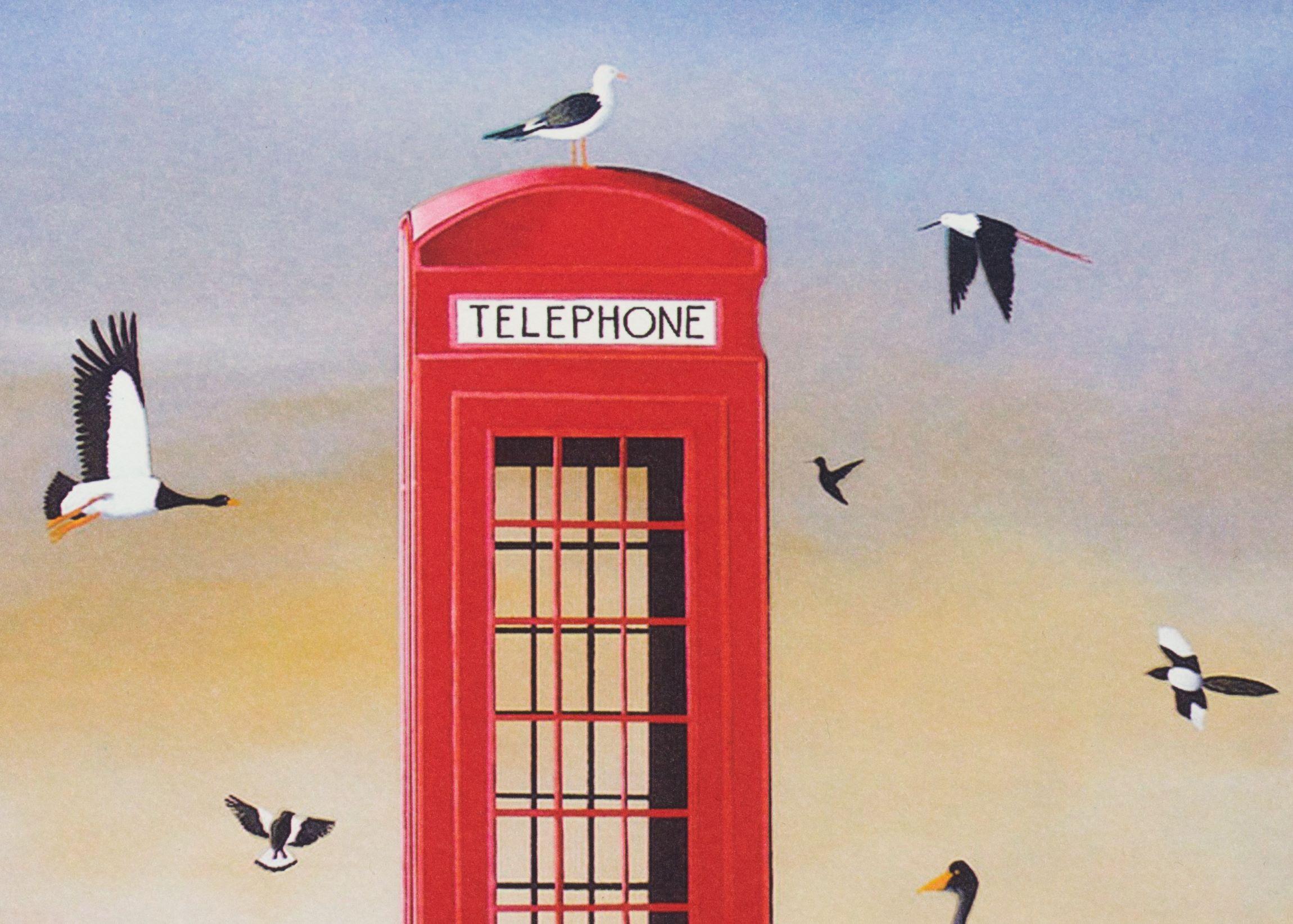 The Bird Call is a lithograph on paper, 9.5 x 9 inches image size, and initialed 'BD' lower right. From the edition of 395, numbered 125/275 (there were also 100 Roman and 20 AP). Framed in a contemporary, silver-tone frame.

Robert Deyber’s