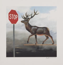 The Buck Stops Here (Deer at Stop Sign)