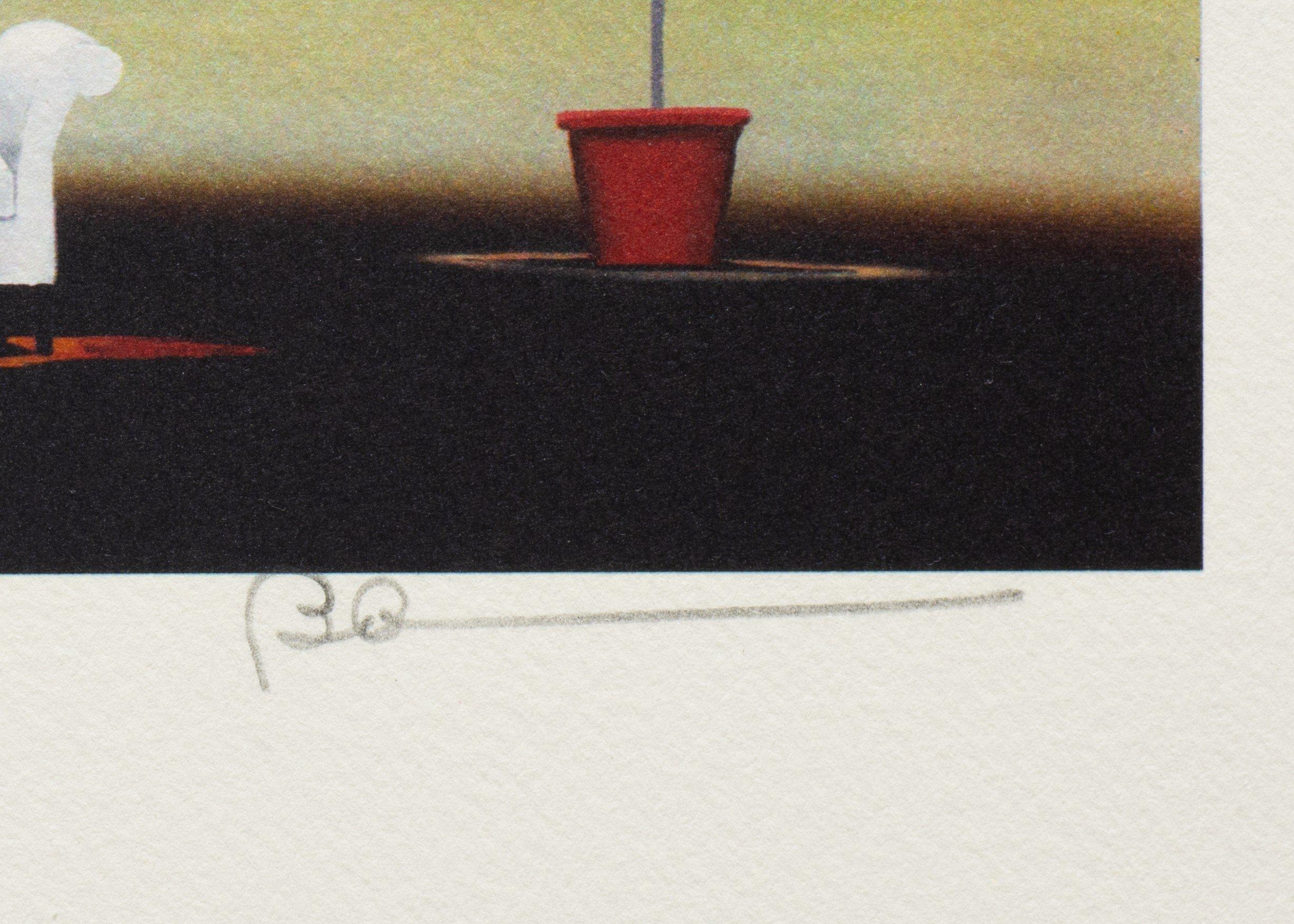 The Couch Potato - Beige Figurative Print by Robert Deyber