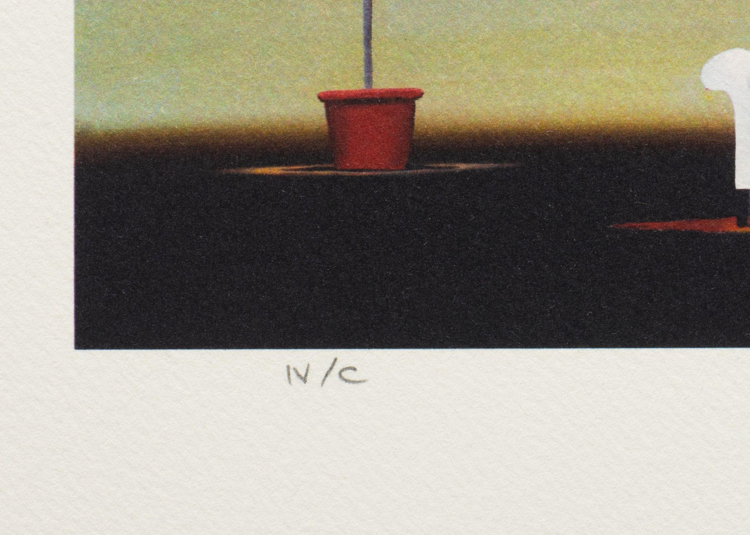 The Couch Potato is a lithograph on paper, initialed lower right 'BD' and numbered lower left, 7.25 x 9