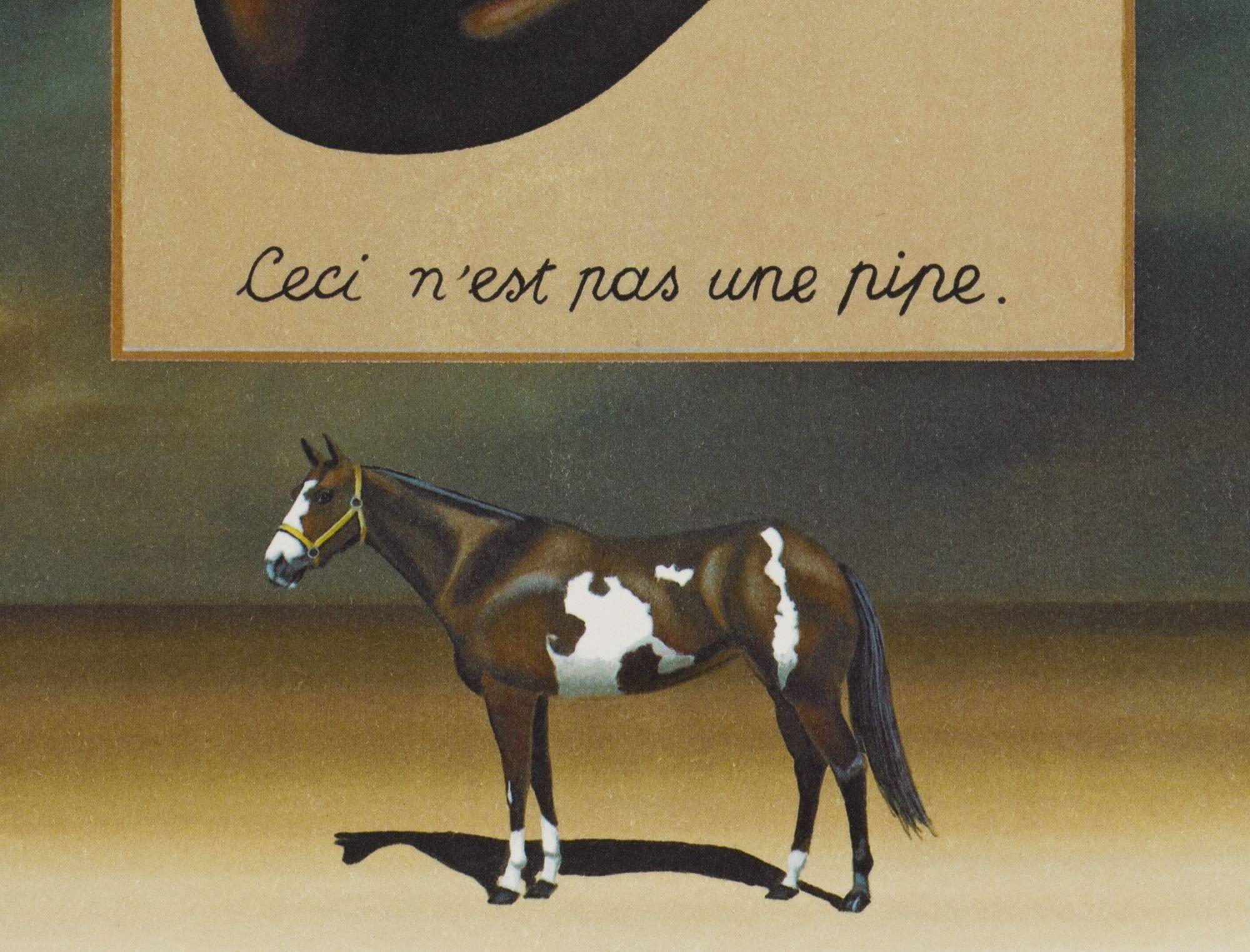 Das Malpferd: Magritte (Zeitgenössisch), Print, von Robert Deyber 