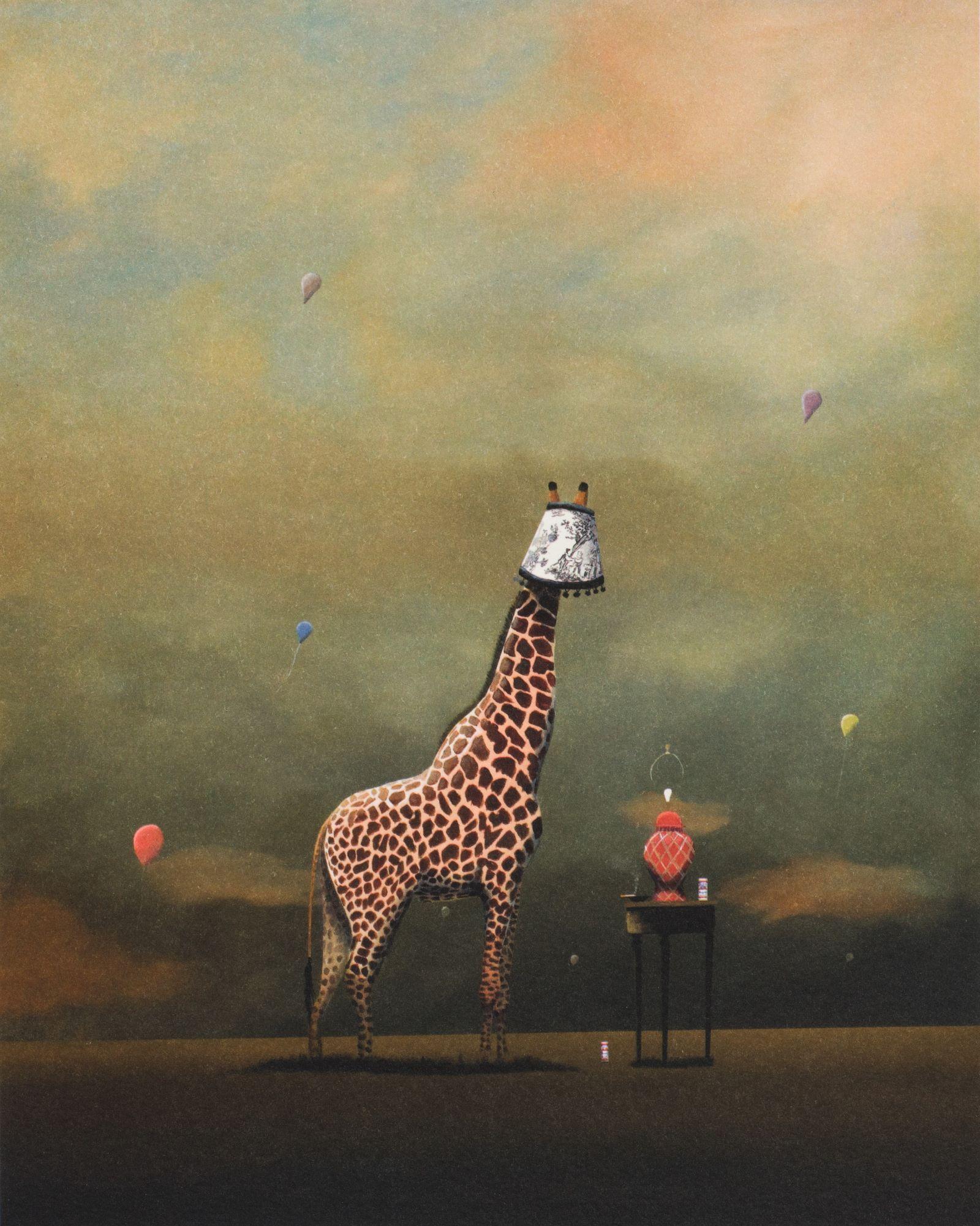 The Party Animal II (Giraffe) - Contemporary Print by Robert Deyber