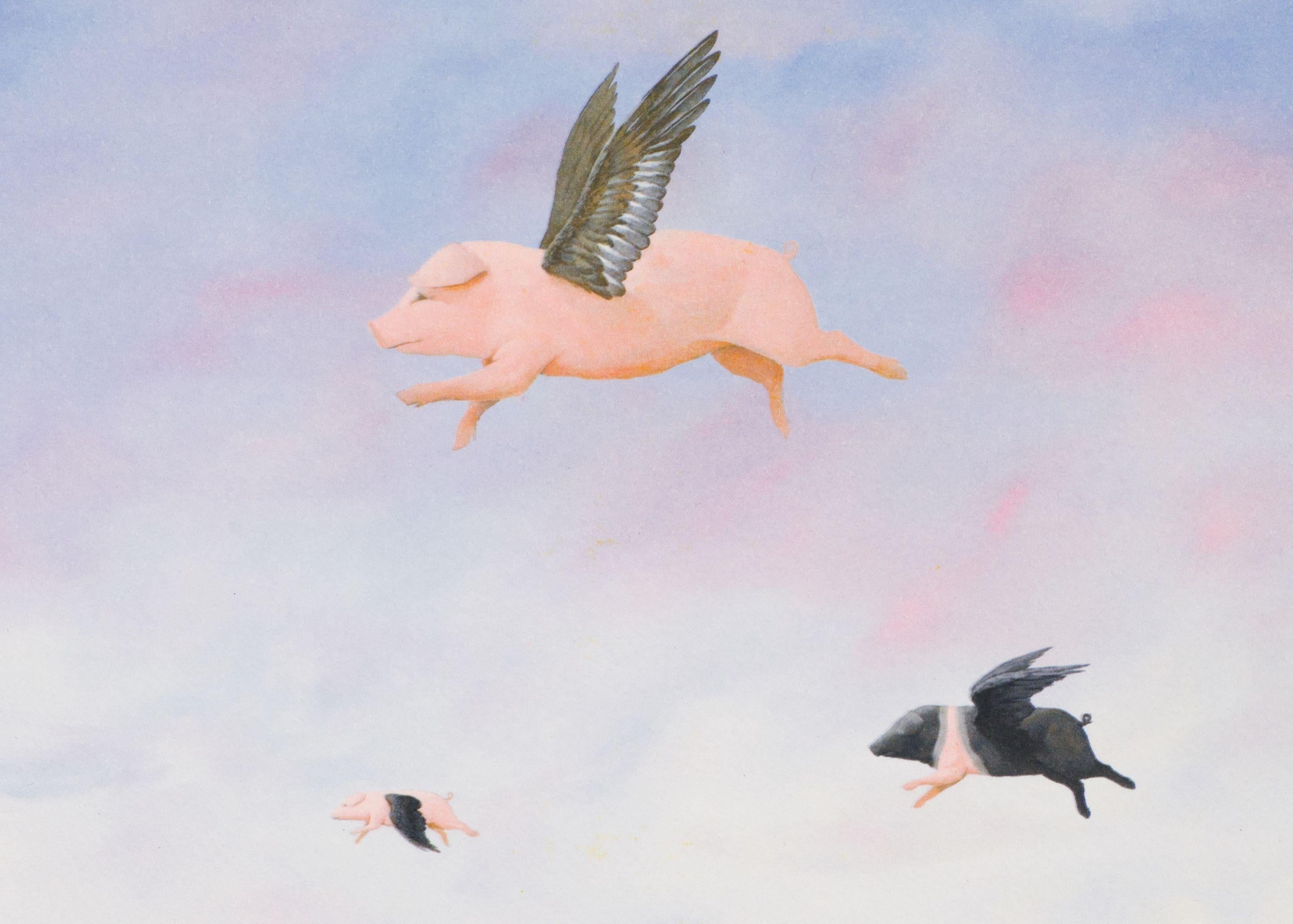When Pigs Fly - Contemporary Print by Robert Deyber