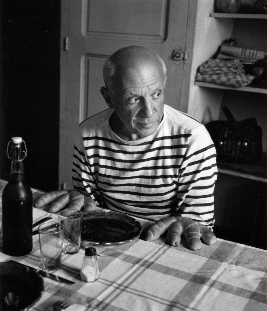 Robert Doisneau Black and White Photograph - Les Pains De Picasso, 1952