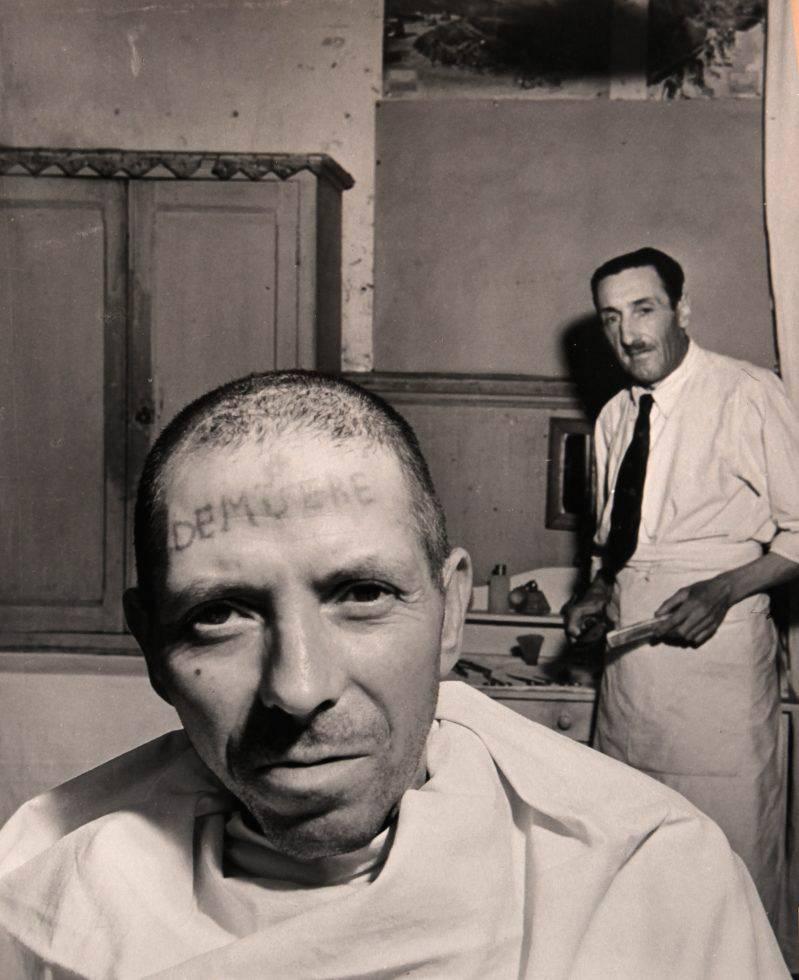Robert Doisneau Portrait Photograph - Man with Tattooed Forehead