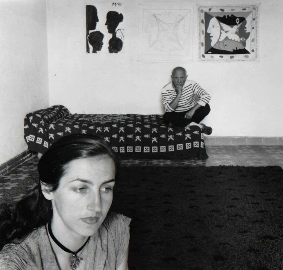 Picasso et Francoise Gilot, 1952