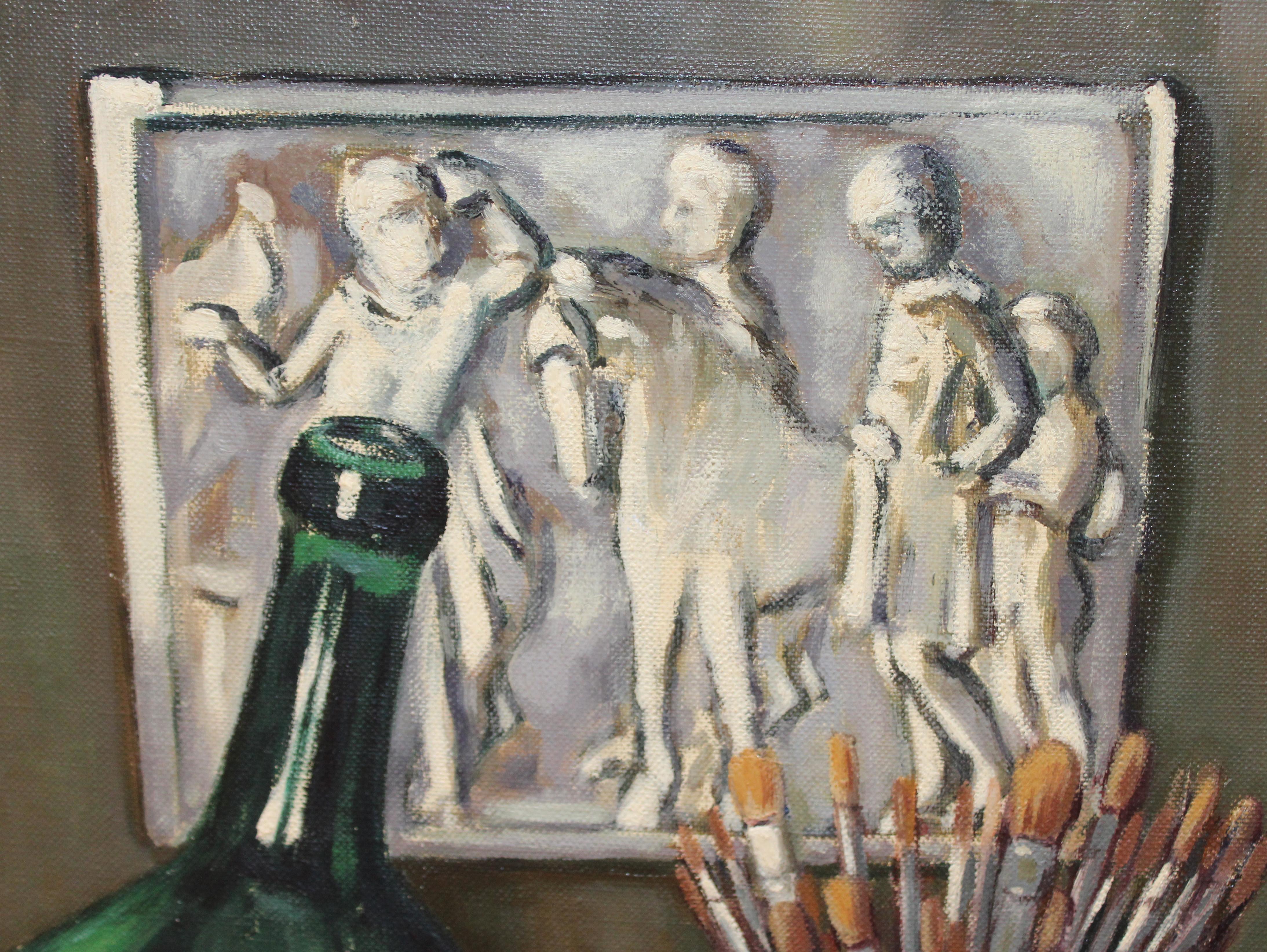 Óleo sobre tela - Weinkellerei - Jahr 1974 (Impressionismus), Painting, von Robert Domingo (XX)