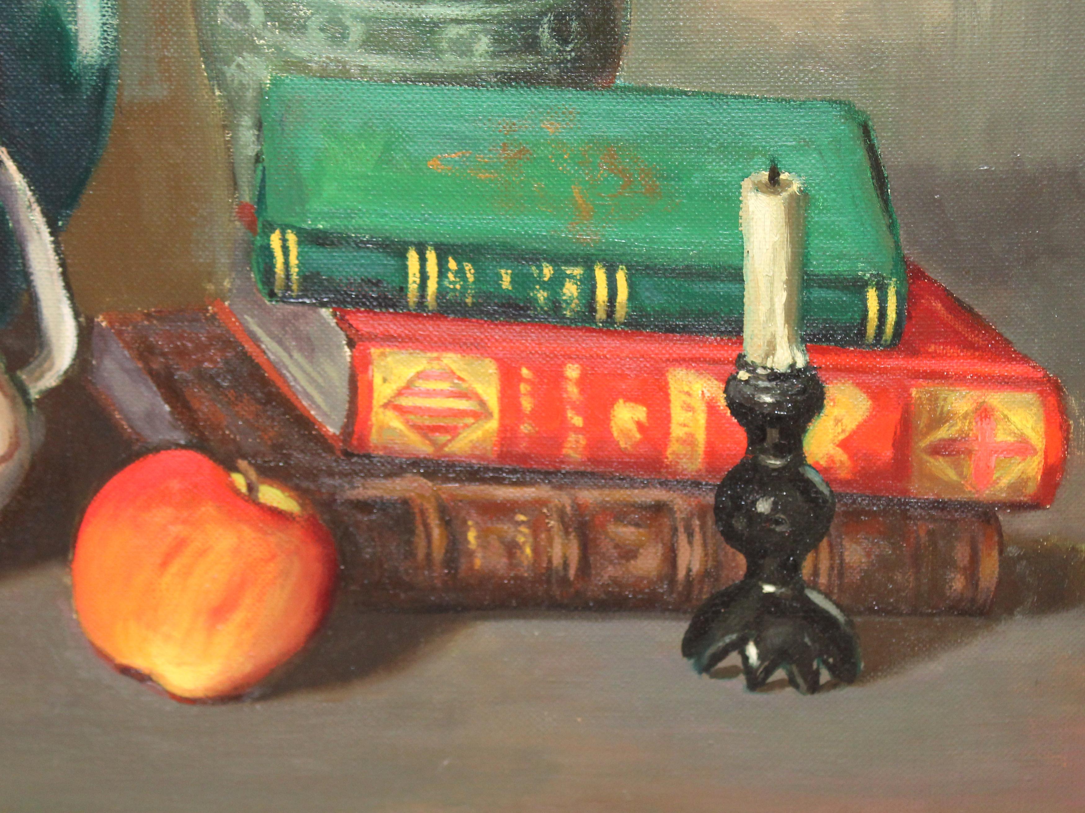 Óleo sobre tela - Weinkellerei - Jahr 1974 im Angebot 1