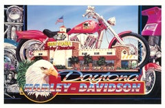 Vintage Original Harley-Davidson / Daytona motorcycles horizontal poster