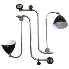 Robert Dudley Best Gubi BL10 Pair of Wall Lights in Black Shade and Chrome