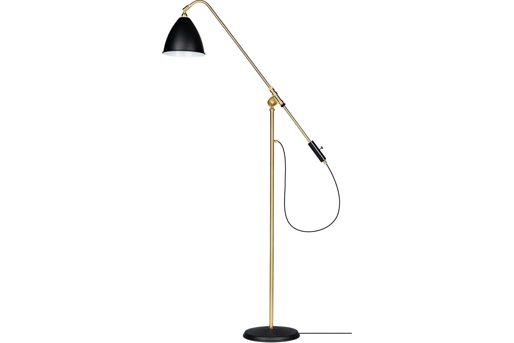 English Robert Dudley Bestlite BL4 Floor Lamp, Brass and Black