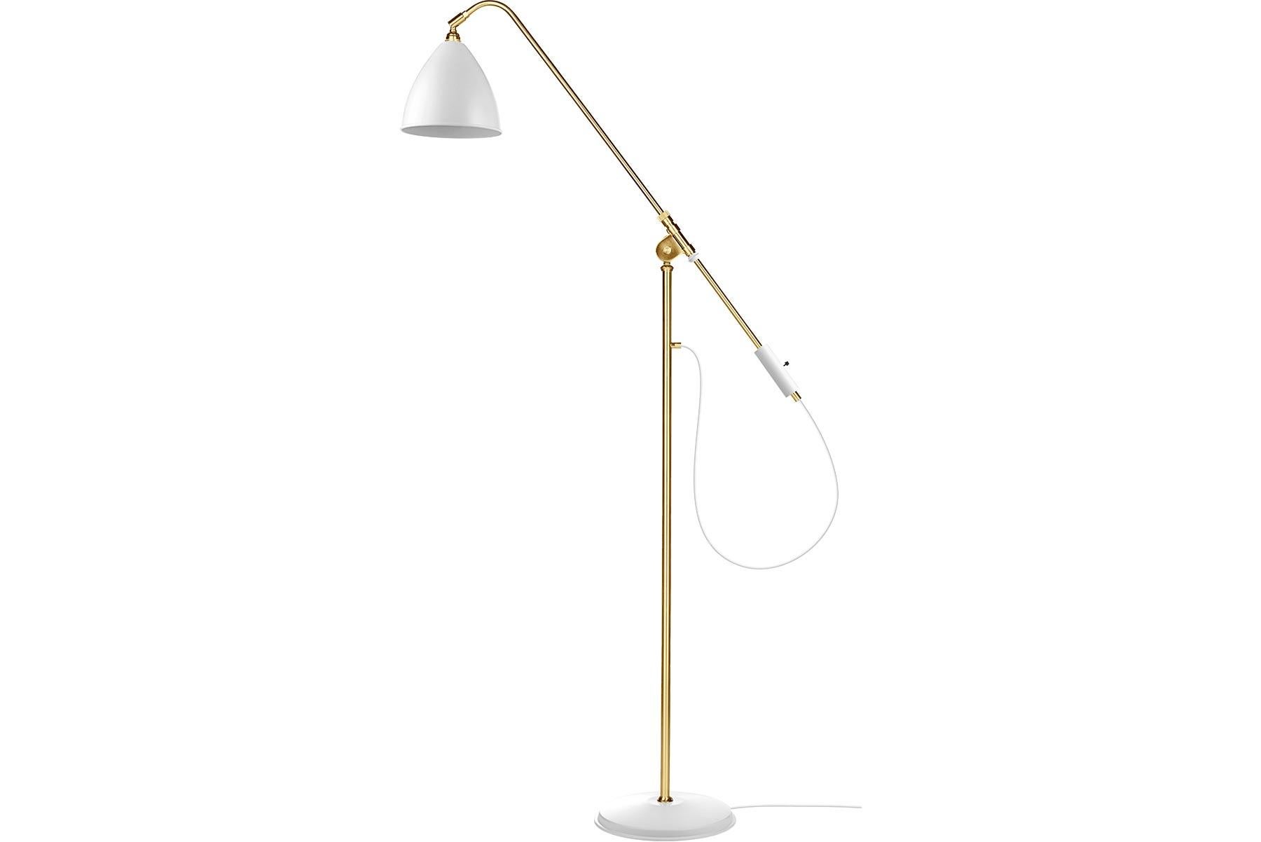 Bauhaus Robert Dudley Bestlite BL4 Floor Lamp, Brass and White