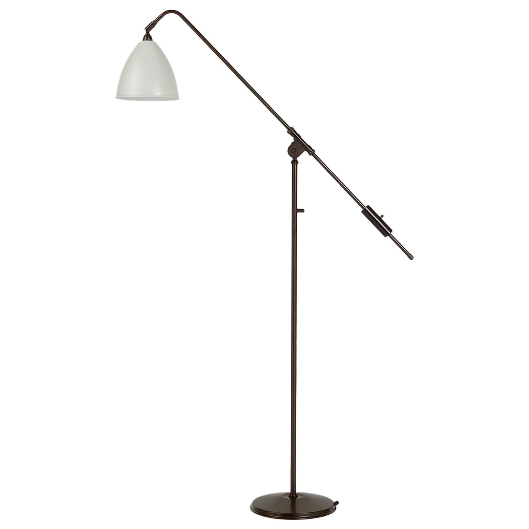 Robert Dudley Bestlite BL4 Floor Lamp, Black Brass and White