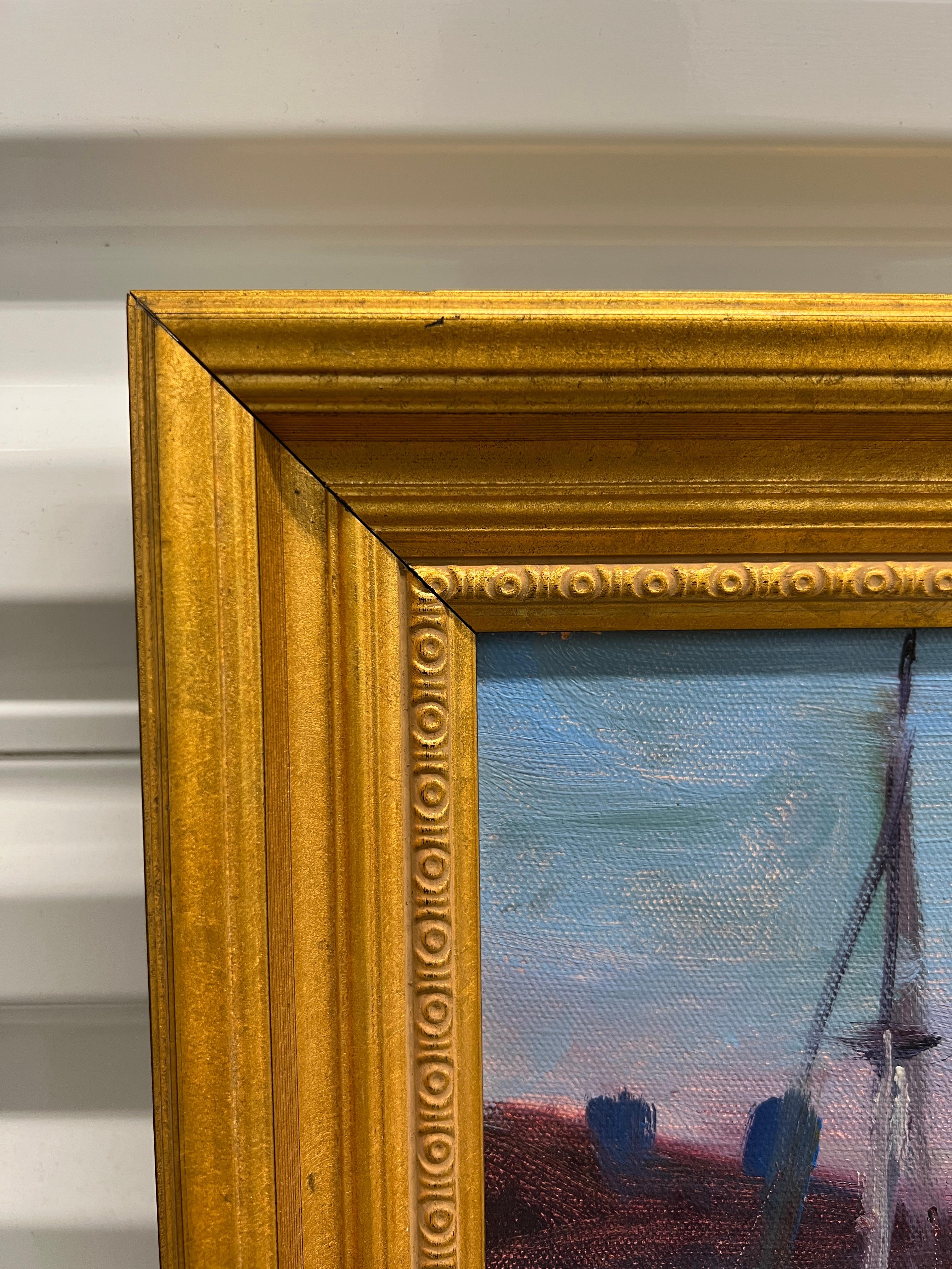 Robert Duffy ( Amerikaner, 1928-2015), Gemälde eines Hafen Fischers in Newport im Zustand „Gut“ im Angebot in Atlanta, GA