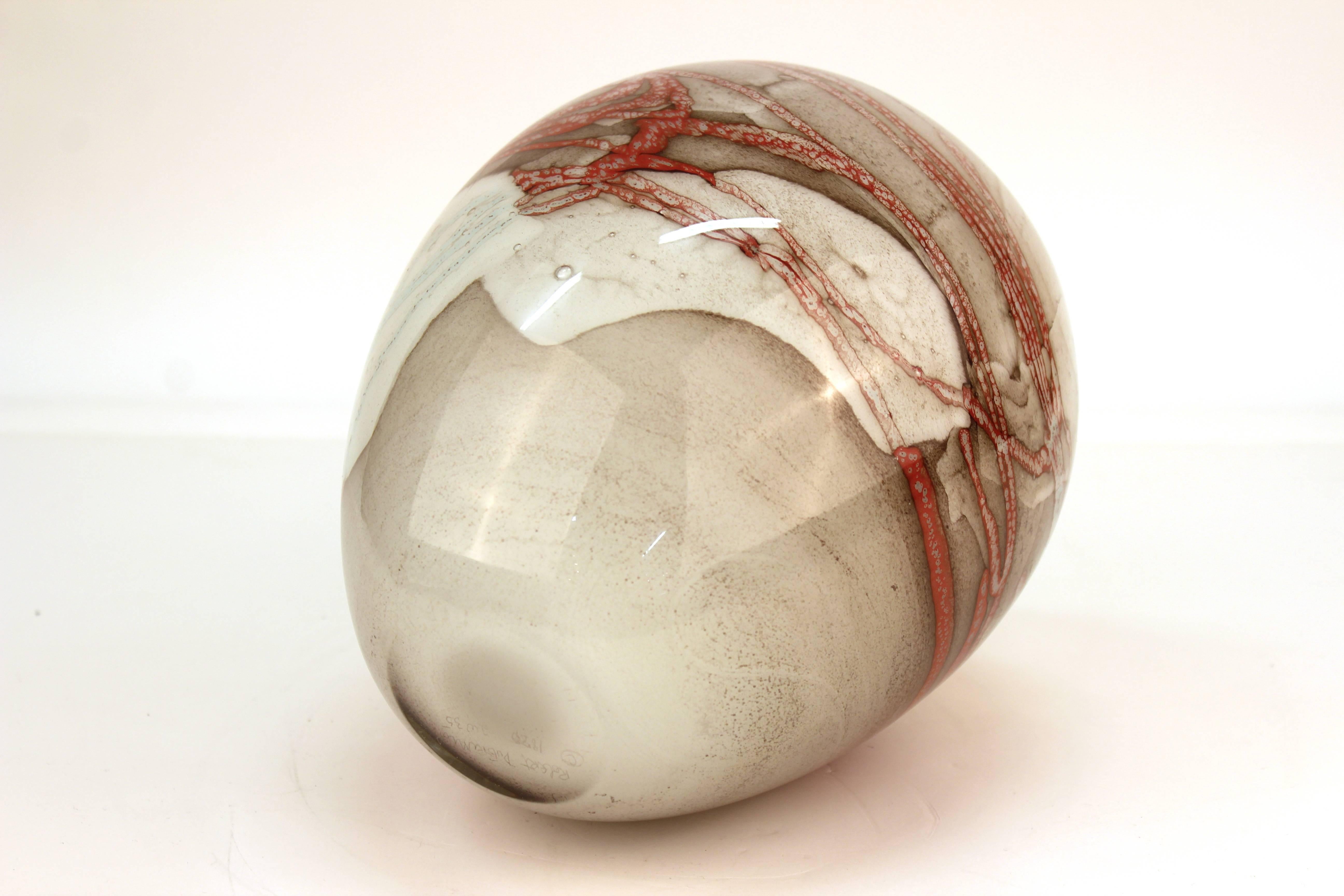 Robert DuGrenier Modern Studio Art Glass Vase, Signed For Sale 3