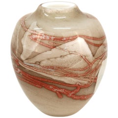 Robert DuGrenier Modern Studio Art Glass Vase, Signed