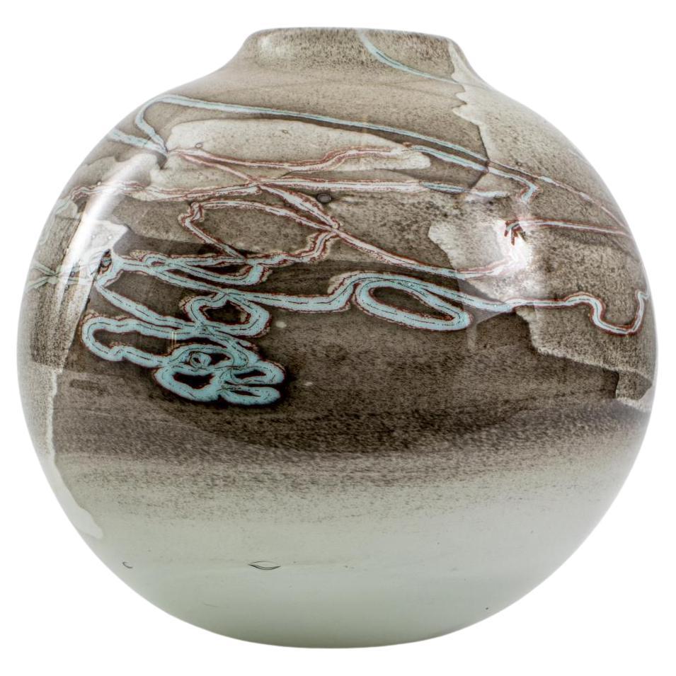 Robert Dugrenier "Woven Vessel" Art Glass For Sale