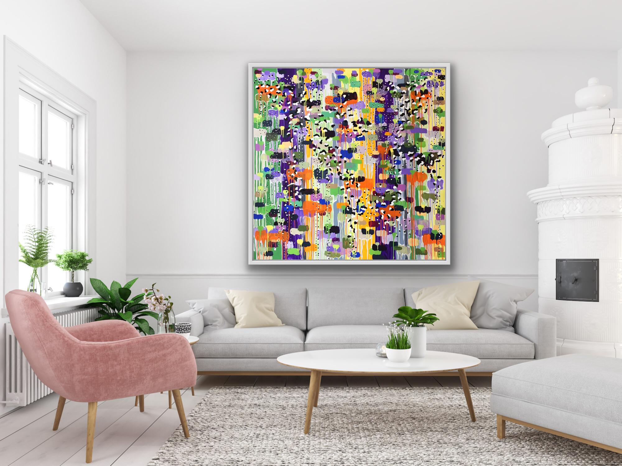 Dundonald Blossom, Original Abstract Painting, Large Bright Statement Artwork For Sale 3