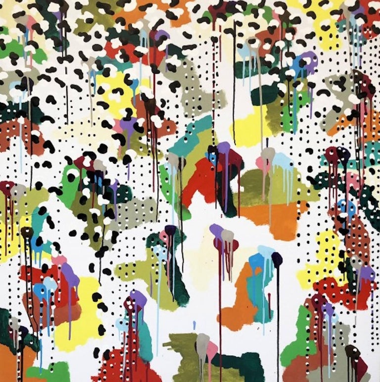 Robert Dunt - Winter Snow Distortion, Vibrant Abstract Painting ...