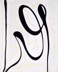 Minimalistische expressionistische Komposition „Letter G“ aus Acryl auf Leinwand