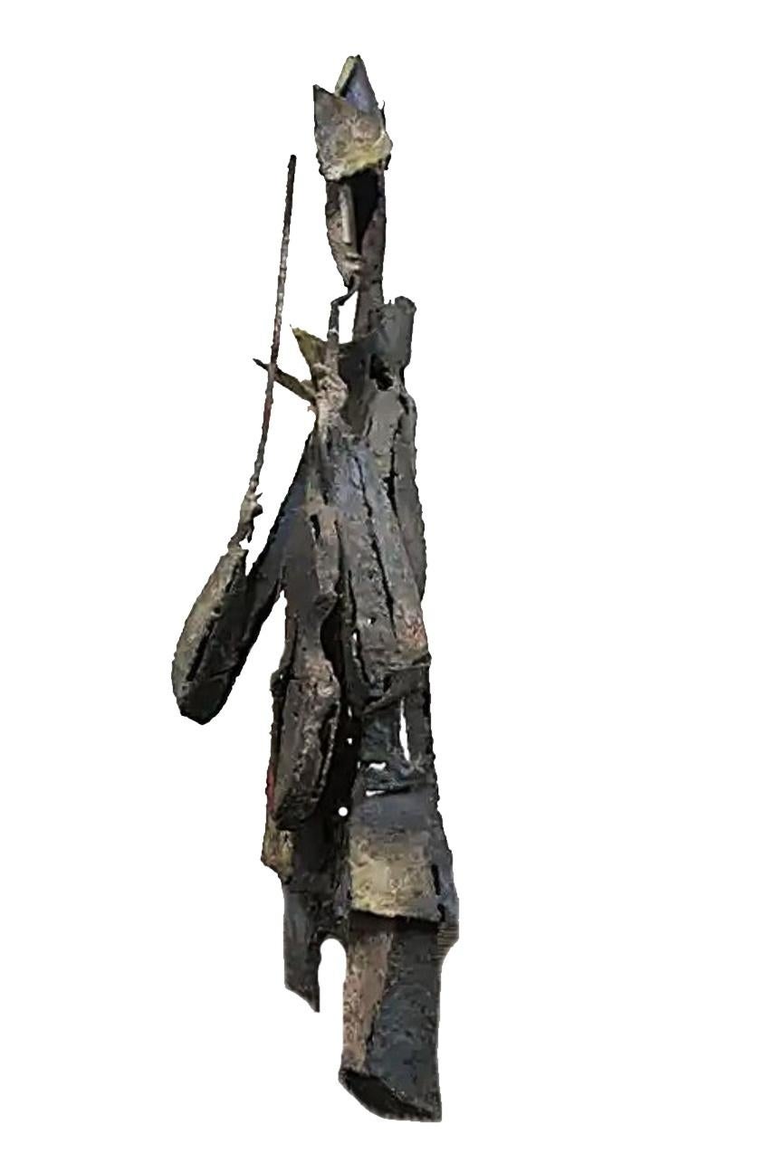 Robert E. Kuhn, American Cubist Wrought Iron Wall Sculpture of a Violinist, 1959 For Sale 2