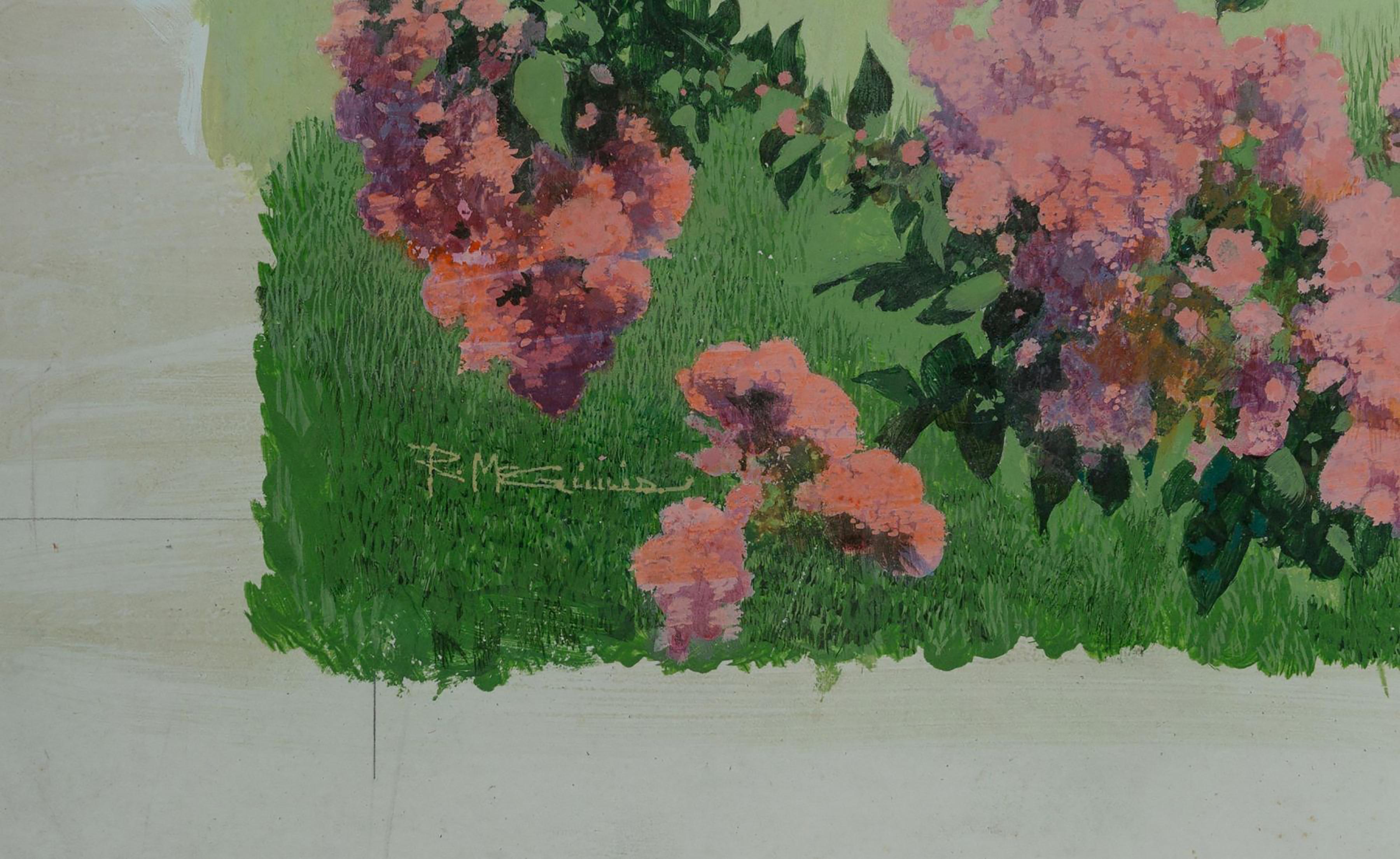 La rosa di Roosevelt, probabile copertina in brossura - Figurative Painting Grigio di Robert E. McGinnis