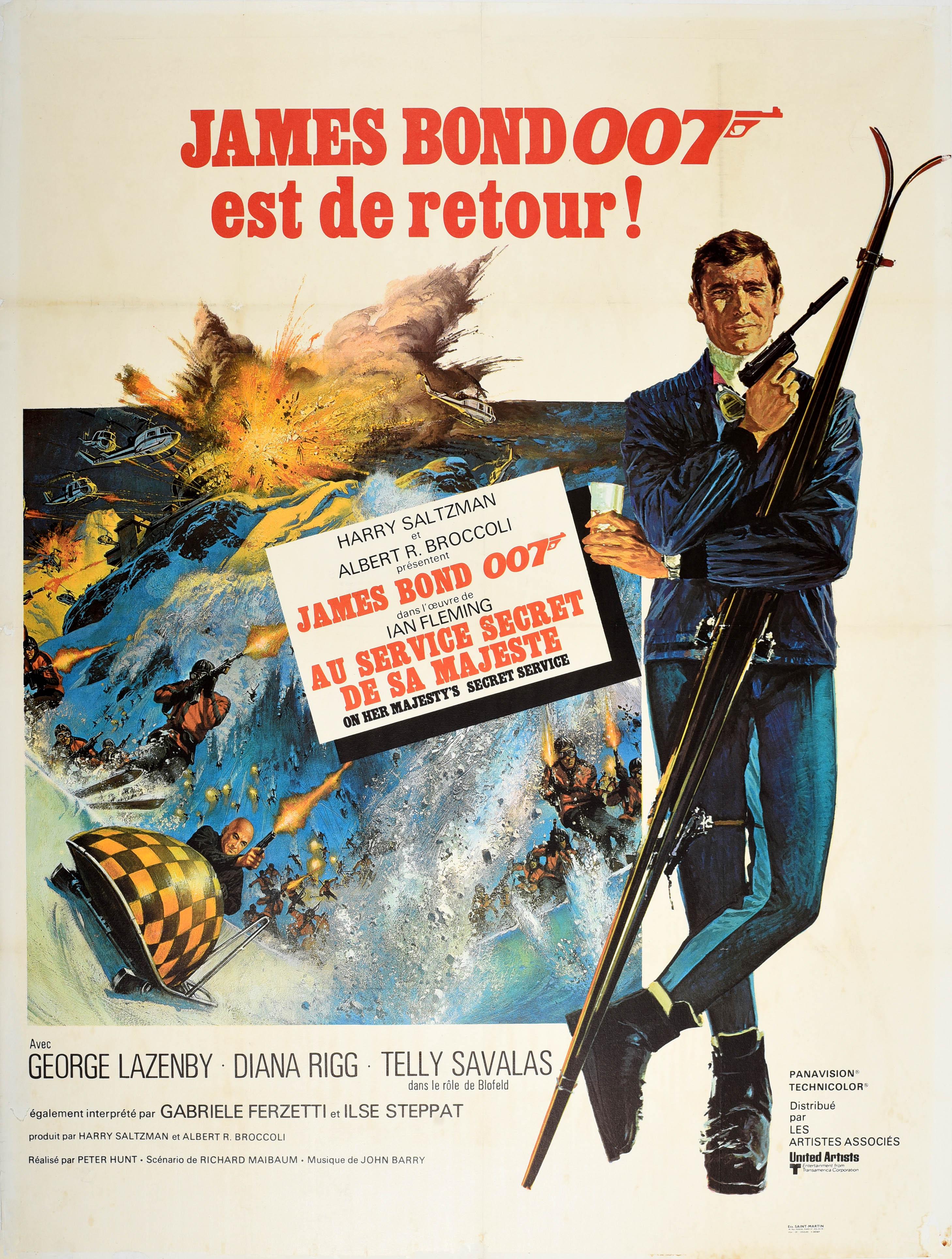 Print de Robert E. McGinnis - Póster original de época de la película James Bond Al servicio secreto de su majestad 007