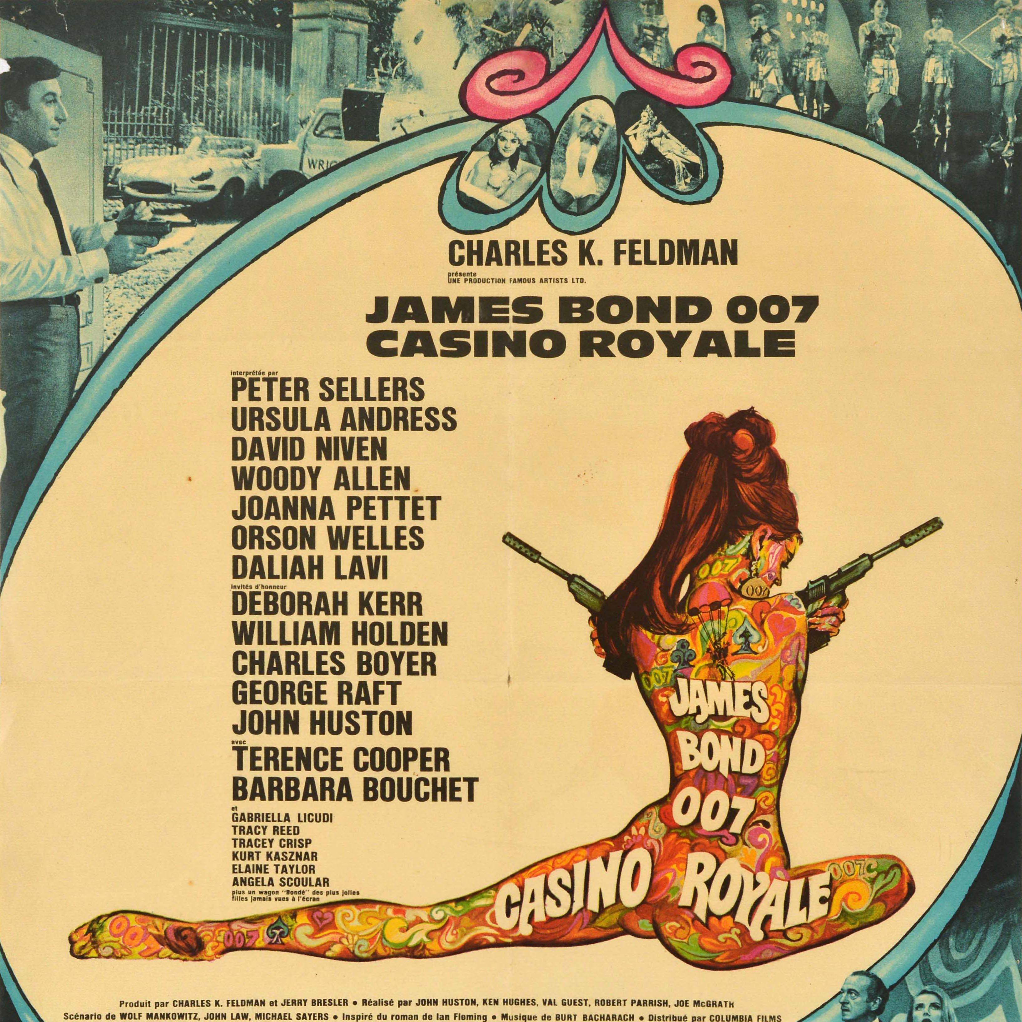 Affiche vintage originale du film espion James Bond Casino Royale 007 Charles Feldman - Beige Print par Robert E. McGinnis