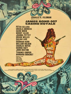 Original Vintage Spy Movie Poster James Bond Casino Royale 007 Charles Feldman