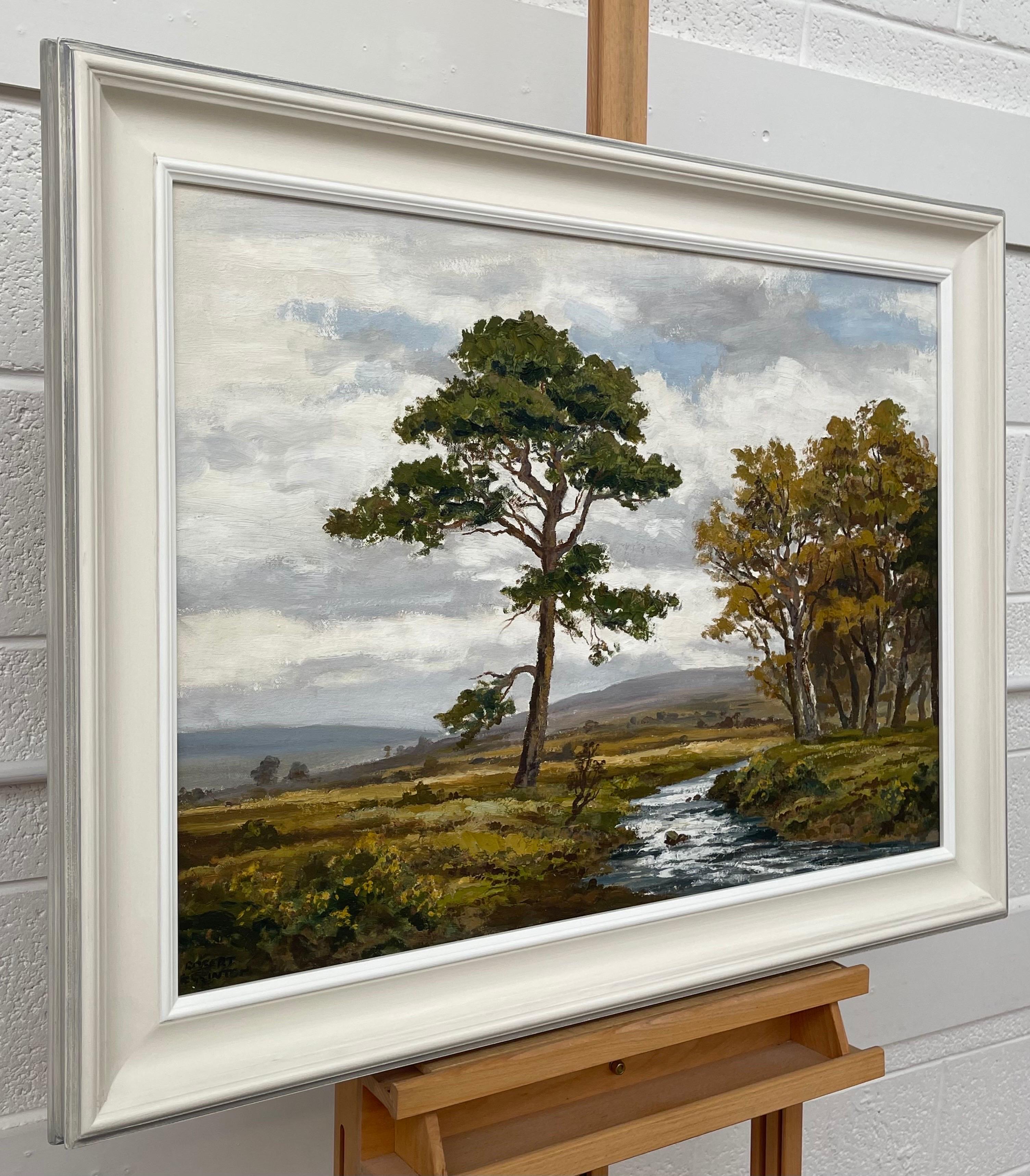 Paysage fluvial de Glenfinnan dans les Highlands écossais par l'artiste du 20e siècle - Painting de Robert Eggington