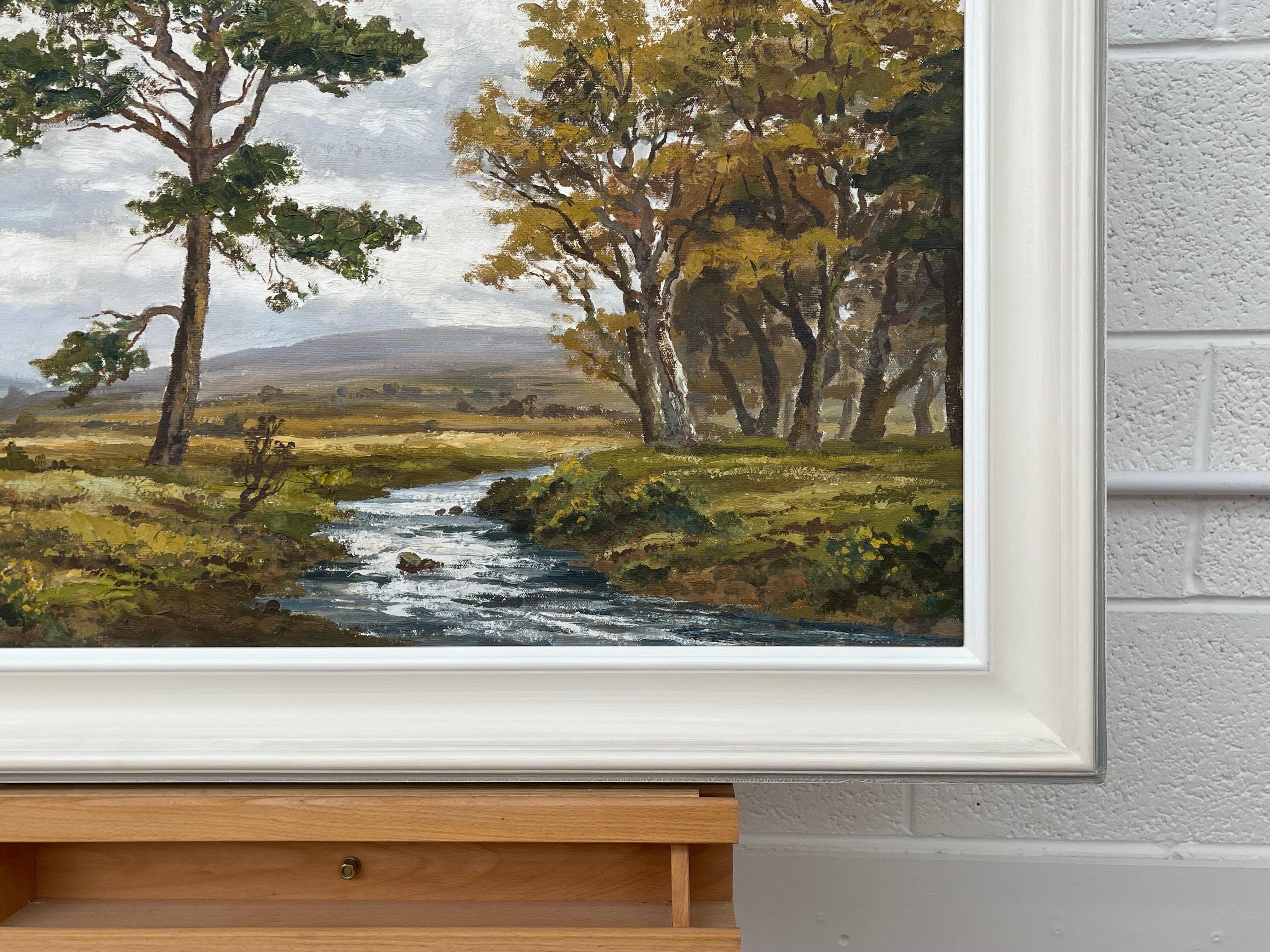 Peinture à l'huile originale du paysage fluvial de Glenfinnan dans les Highlands écossais par l'artiste du 20e siècle, Robert Egginton. 

L'œuvre d'art mesure 30 x 22 pouces 
Le cadre mesure 36 x 28 pouces 

Présenté dans une moulure Frinton blanc
