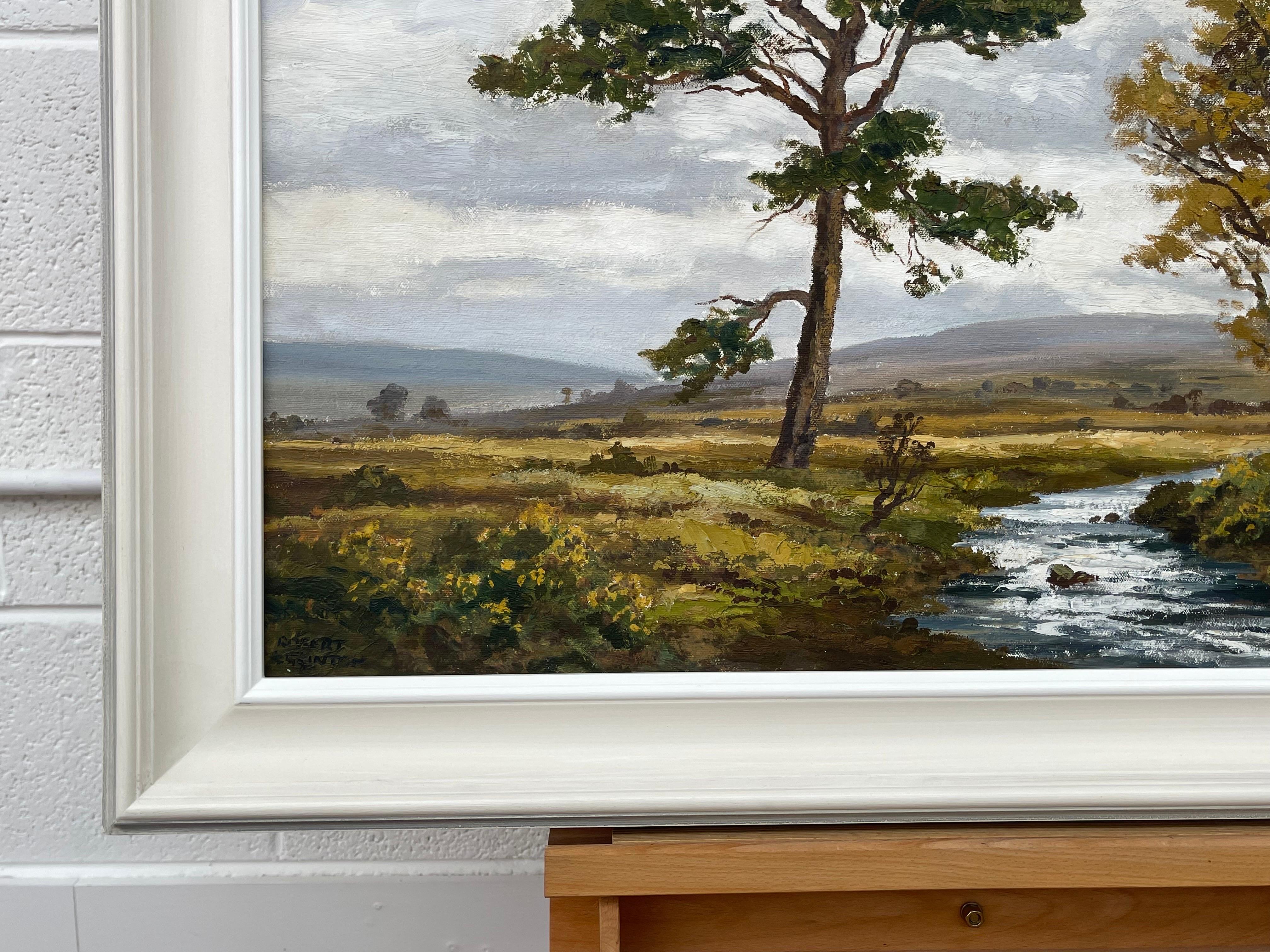 Paysage fluvial de Glenfinnan dans les Highlands écossais par l'artiste du 20e siècle en vente 2