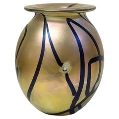 Robert Eickholt Iridescent Art Glass Vase