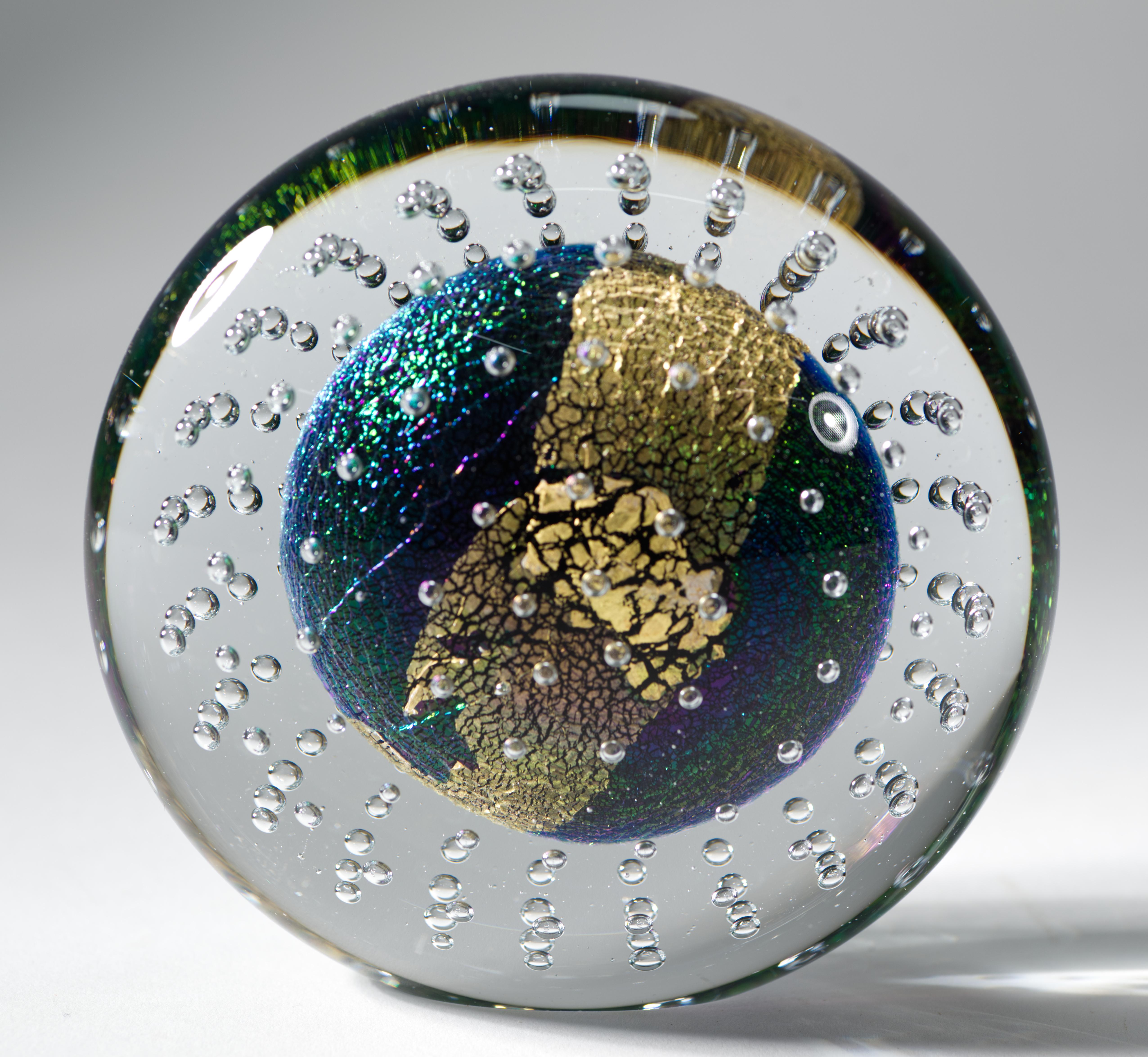 Robert Eickholt Scultura a disco dicroico di grandi dimensioni, vetro artistico americano in vendita 2