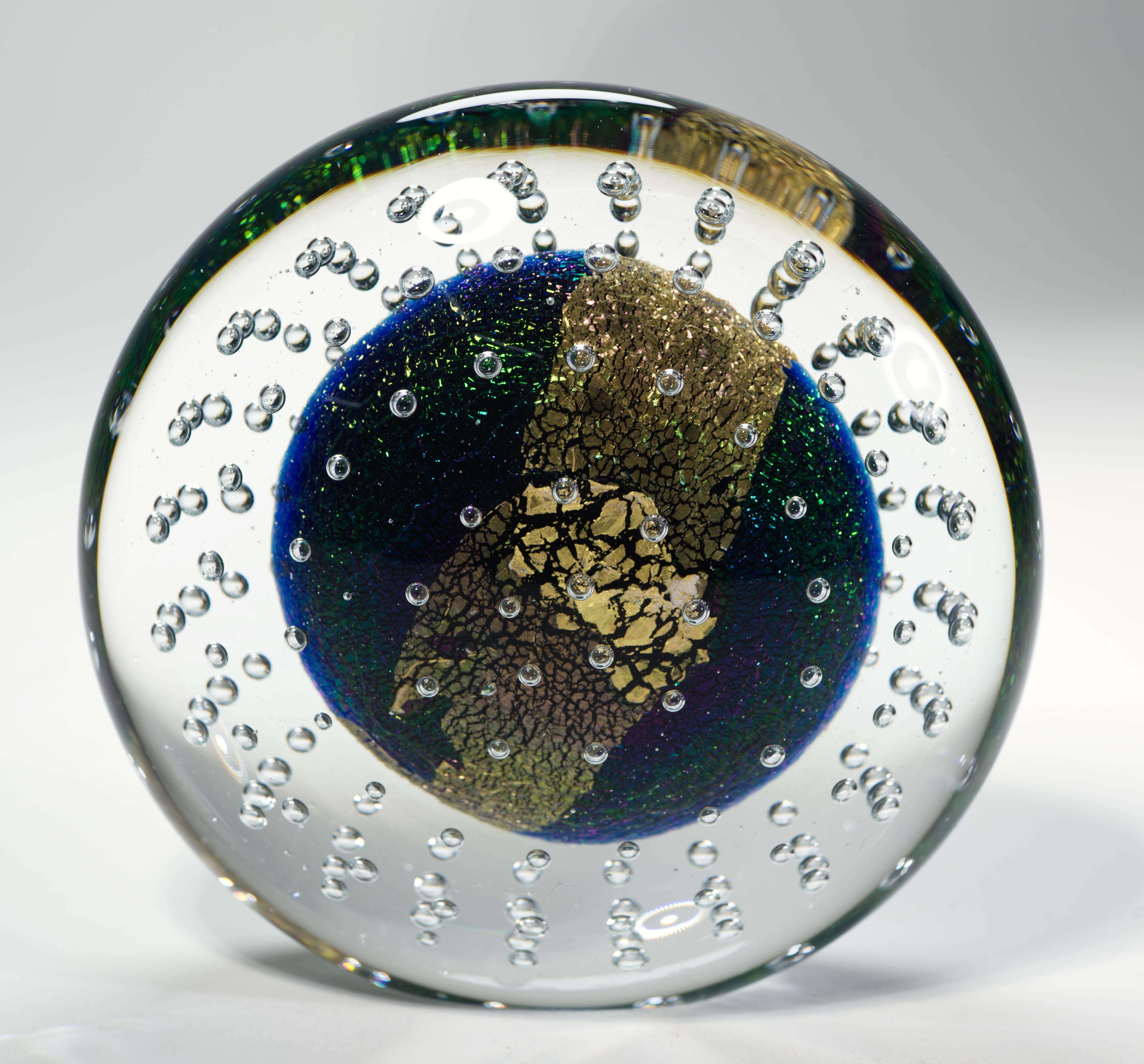 Robert Eickholt Scultura a disco dicroico di grandi dimensioni, vetro artistico americano in vendita 1