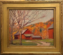 Impressionista americano Robert Emmett Owen Paesaggio del New England