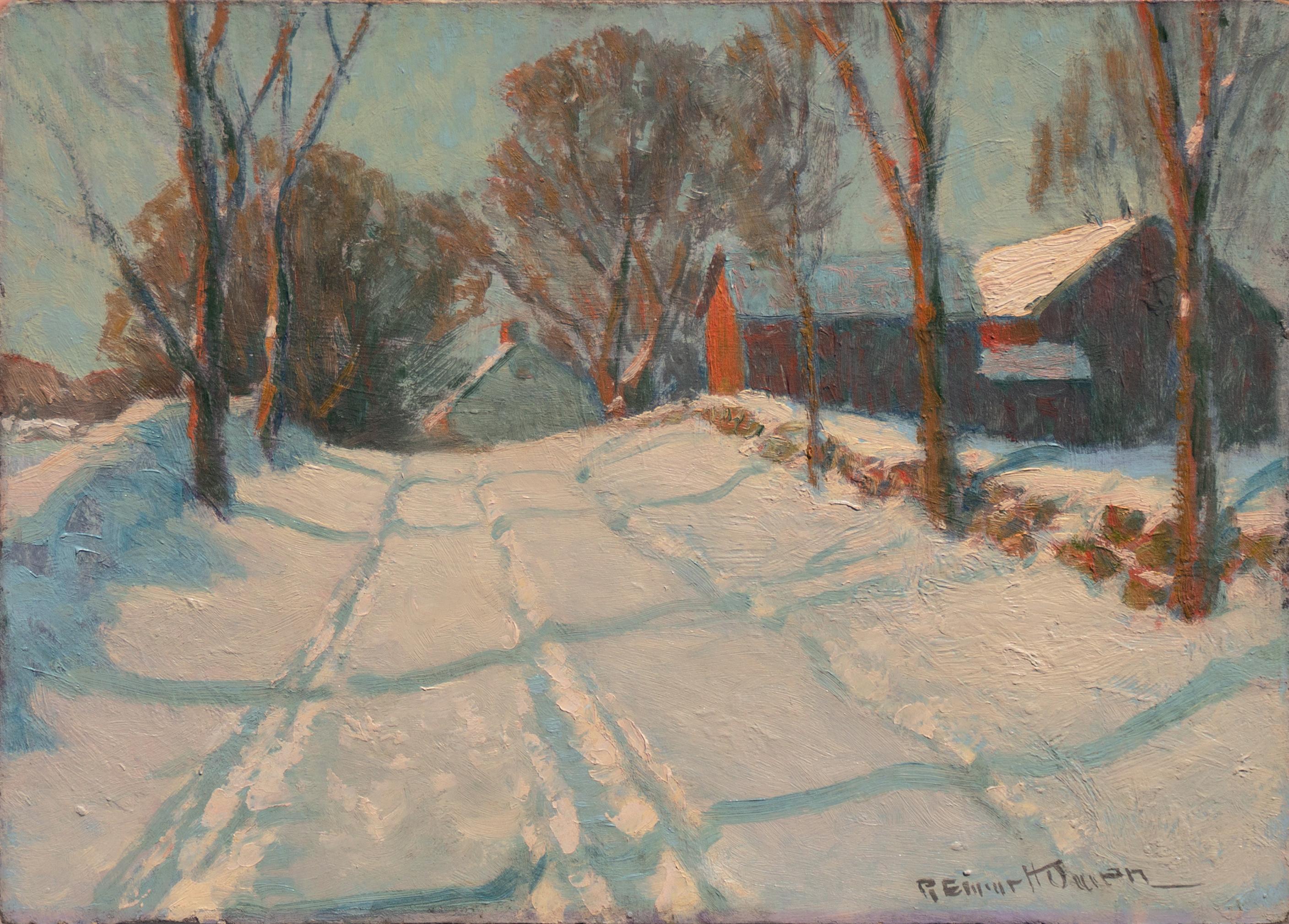 Landscape Painting de Robert Emmett Owen - Tarde de invierno, Nueva Inglaterra
, AIC, ASL, NAD, Connecticut, Marco Newcomb-Macklin