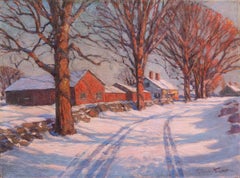 A. Winter Sunset, New England", AIC, ASL, NAD, Connecticut