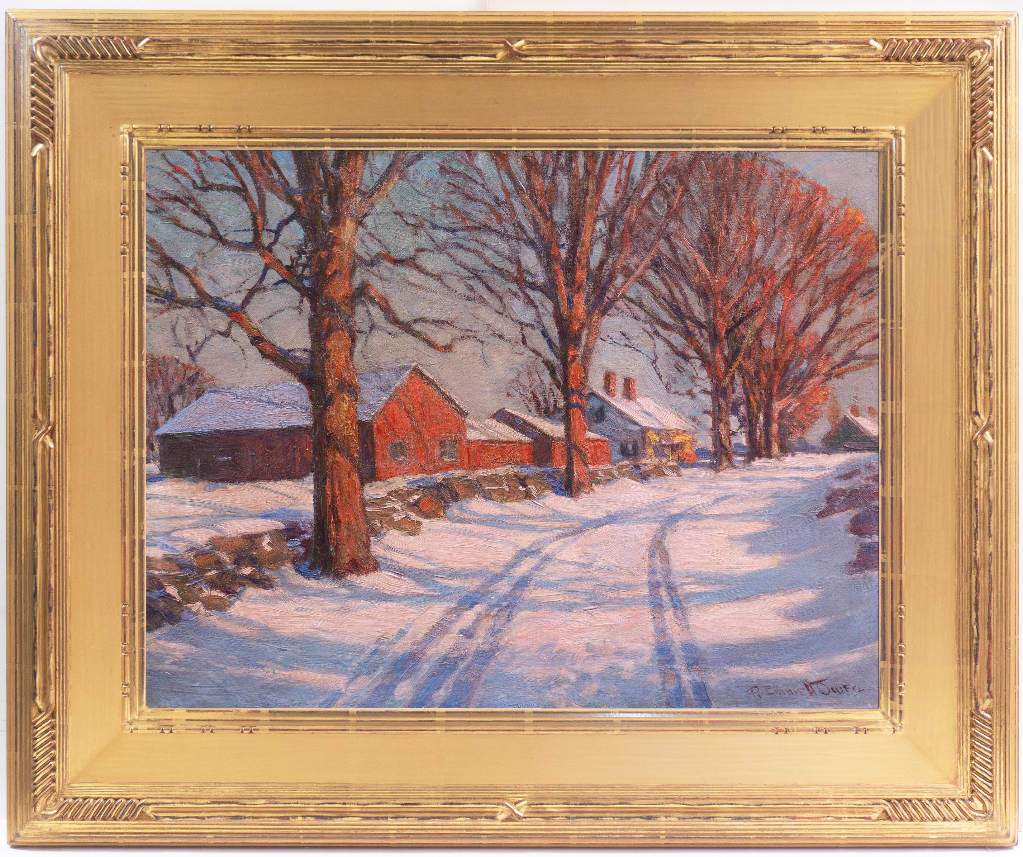 'Winter Sunset' AIC, ASL, NAD, PAFA, New York, Boston, New England, Connecticut