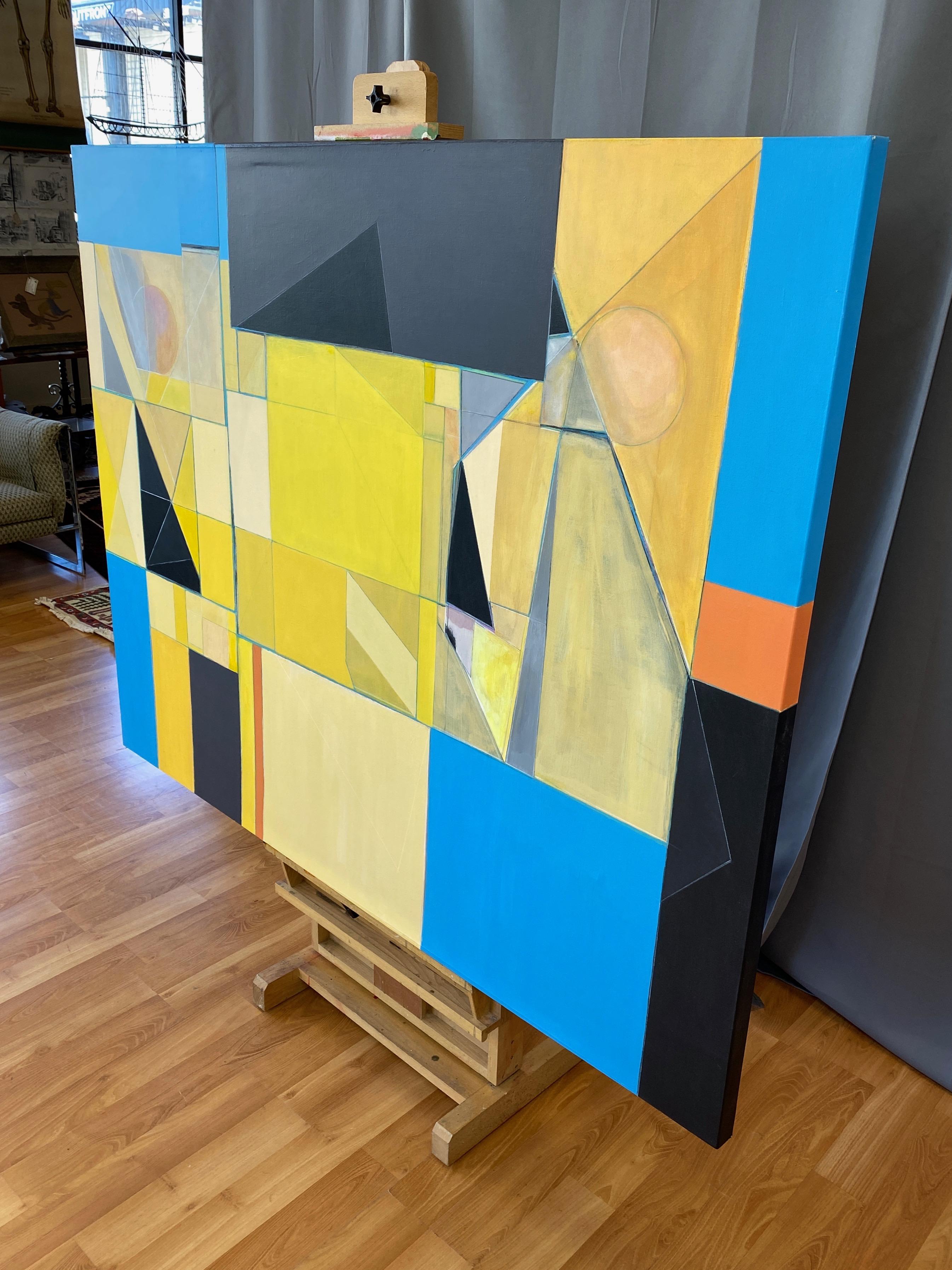 Robert English “Etheric Double”, Large Abstract Cubist Painting, 1994-1995 8
