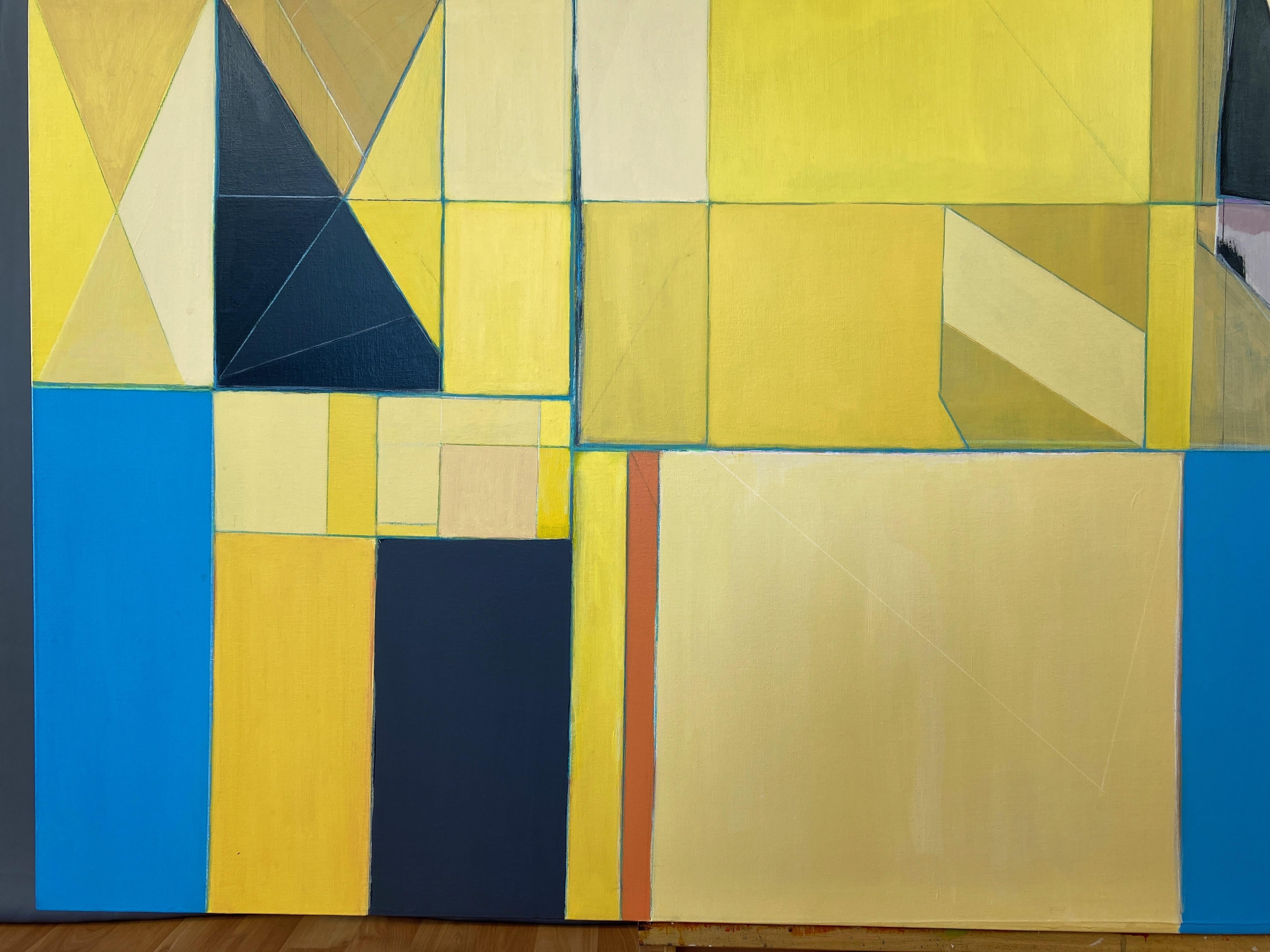Robert English “Etheric Double”, Large Abstract Cubist Painting, 1994-1995 1