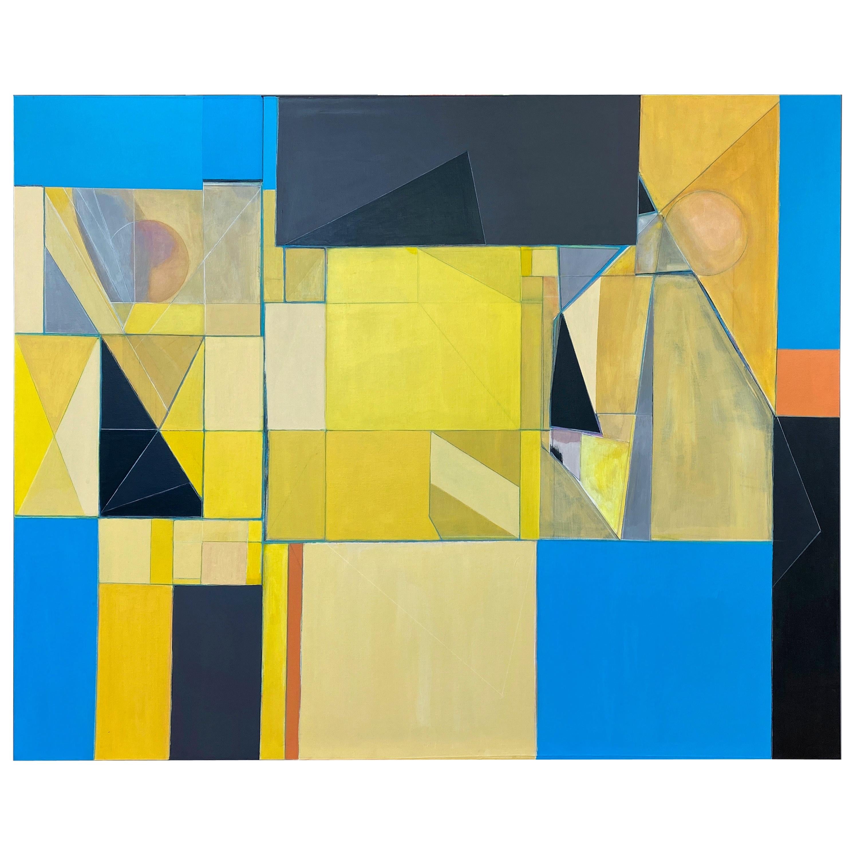Robert English “Etheric Double”, Large Abstract Cubist Painting, 1994-1995