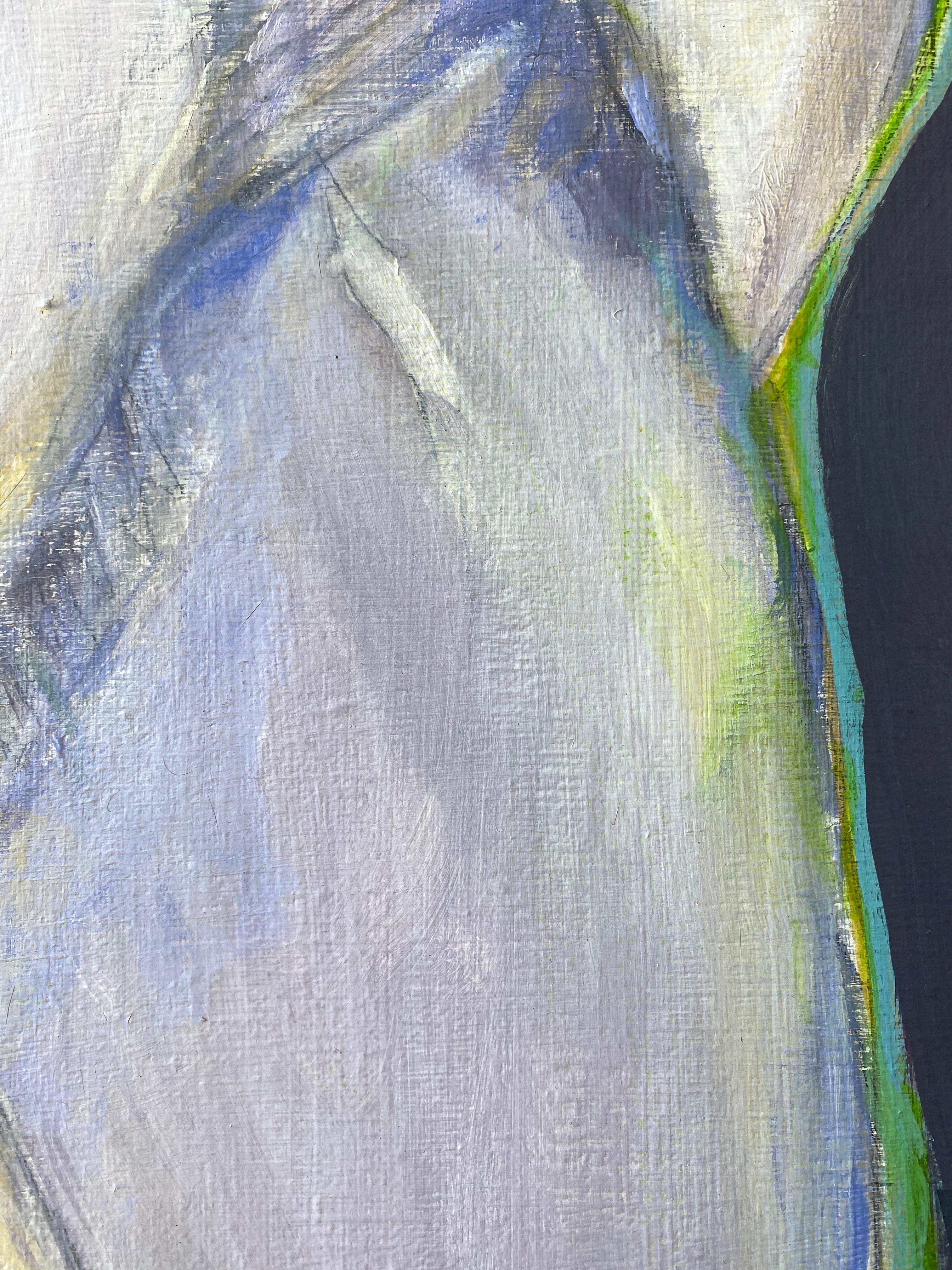 Robert English, grande peinture expressionniste abstraite d'un nu masculin, années 1980 en vente 3