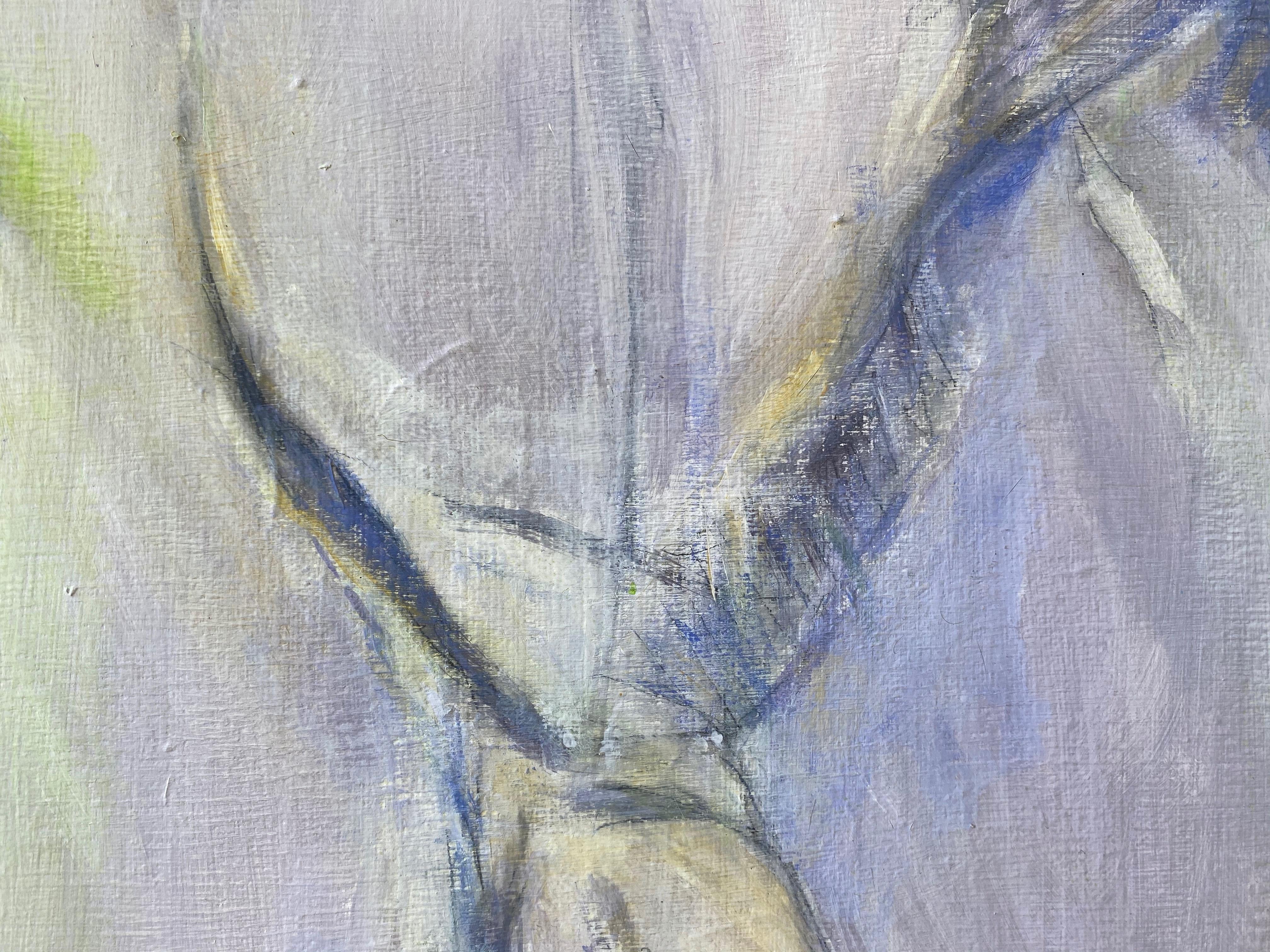 Robert English, grande peinture expressionniste abstraite d'un nu masculin, années 1980 en vente 4