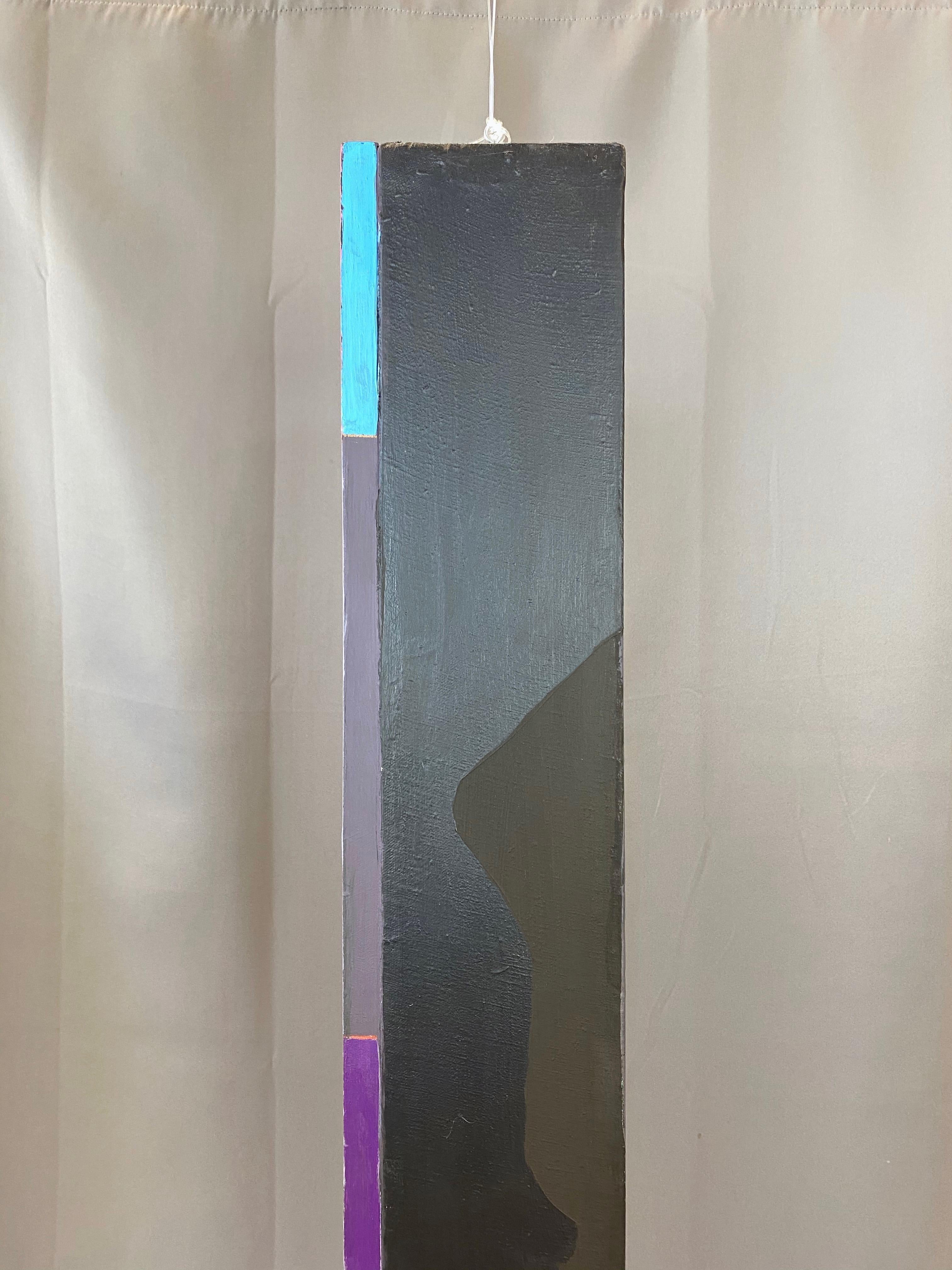 Robert English, Towering Abstract Memphis-Style Four-Sided Painting, 1980s For Sale 10